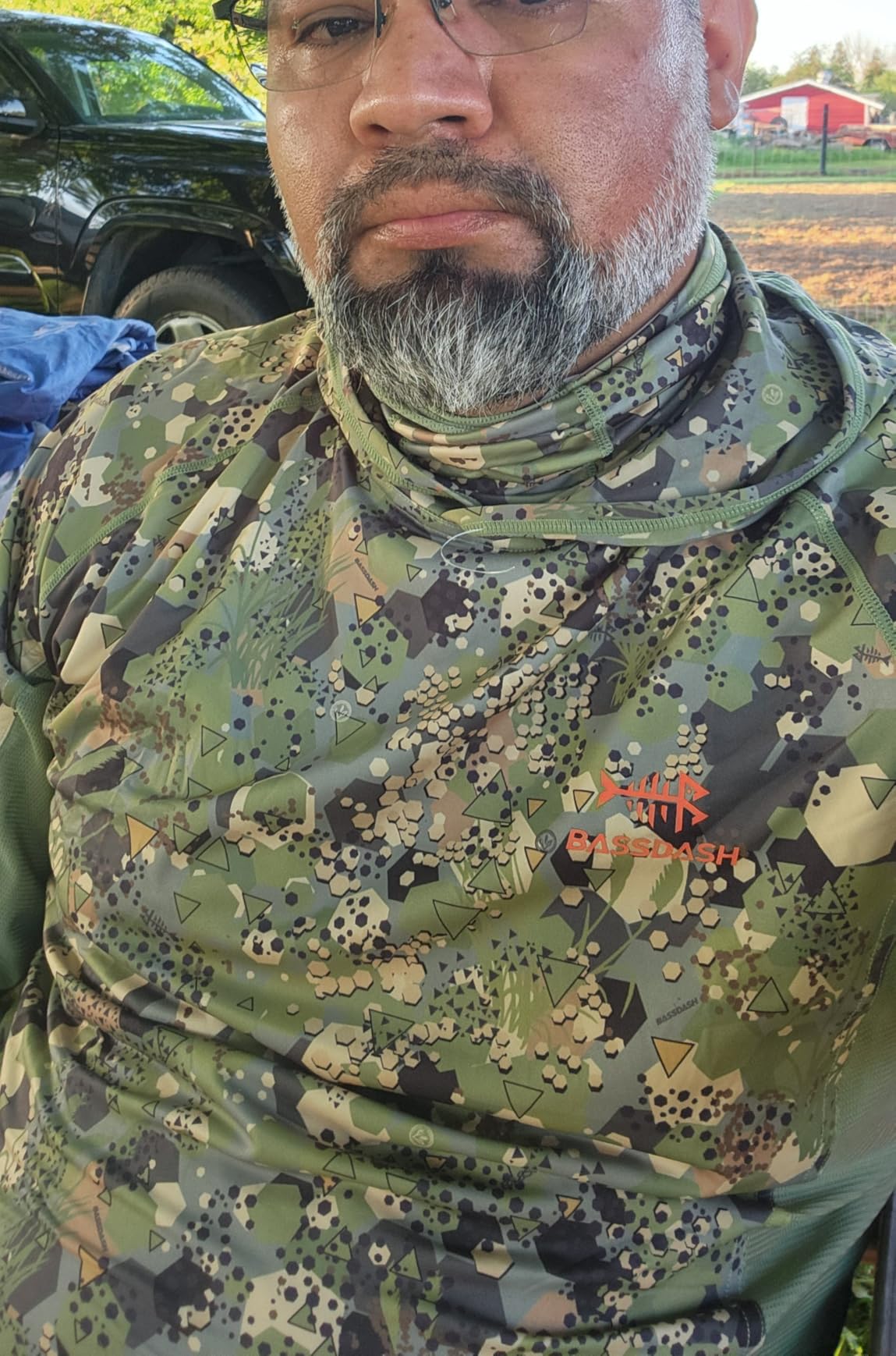 BASSDASH Men's UPF 50+ Camo Long Sleeve Hunting Fishing Hoodie Shirt customer photo 1
