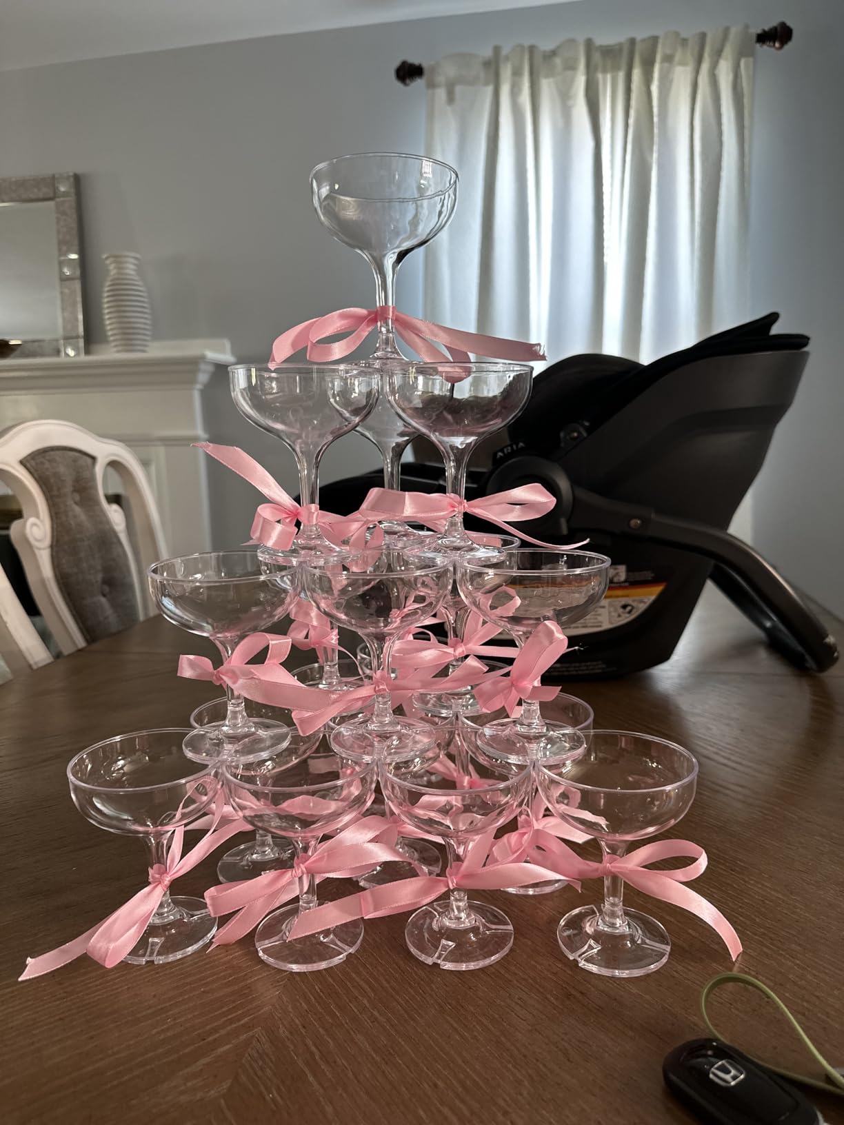 Peohud Set of 20 Coupe Cocktail Glasses, 5 Oz Small Acrylic Martini Glasses, Reusable Champagne Cups for Party, Home, Bar, Wedding, Picnic customer photo 1