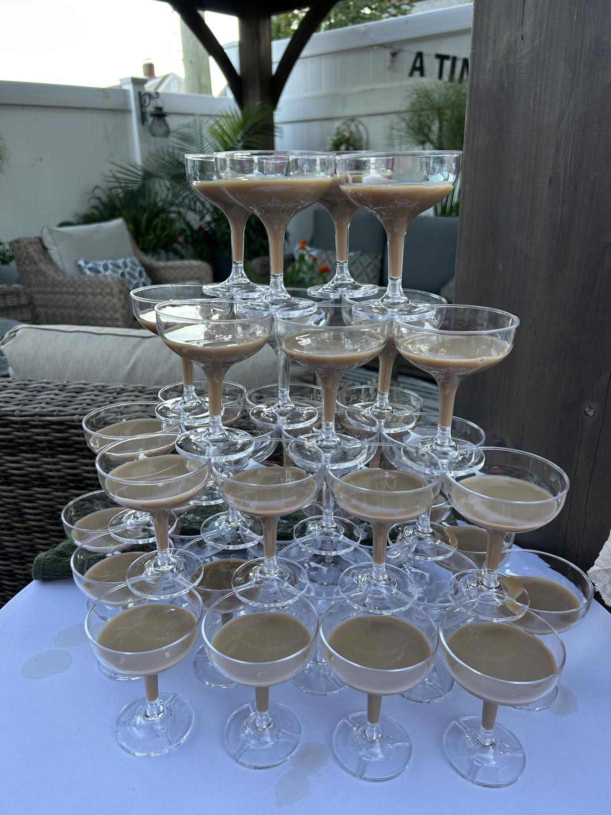 Peohud Set of 20 Coupe Cocktail Glasses, 5 Oz Small Acrylic Martini Glasses, Reusable Champagne Cups for Party, Home, Bar, Wedding, Picnic customer photo 2