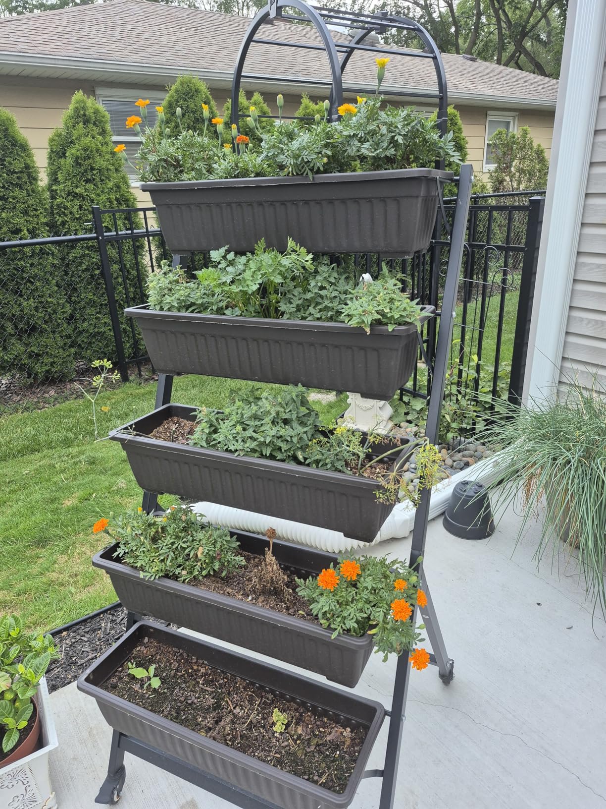 G TALECO GEAR 5-Tier Vertical Garden Planter, 4.4Ft Vertical Raised Garden Bed Planter Box with 5 Container Boxes, Grow Your Herb Vegetables Flowers Indoor and Outdoor (5-Tier) customer photo 2
