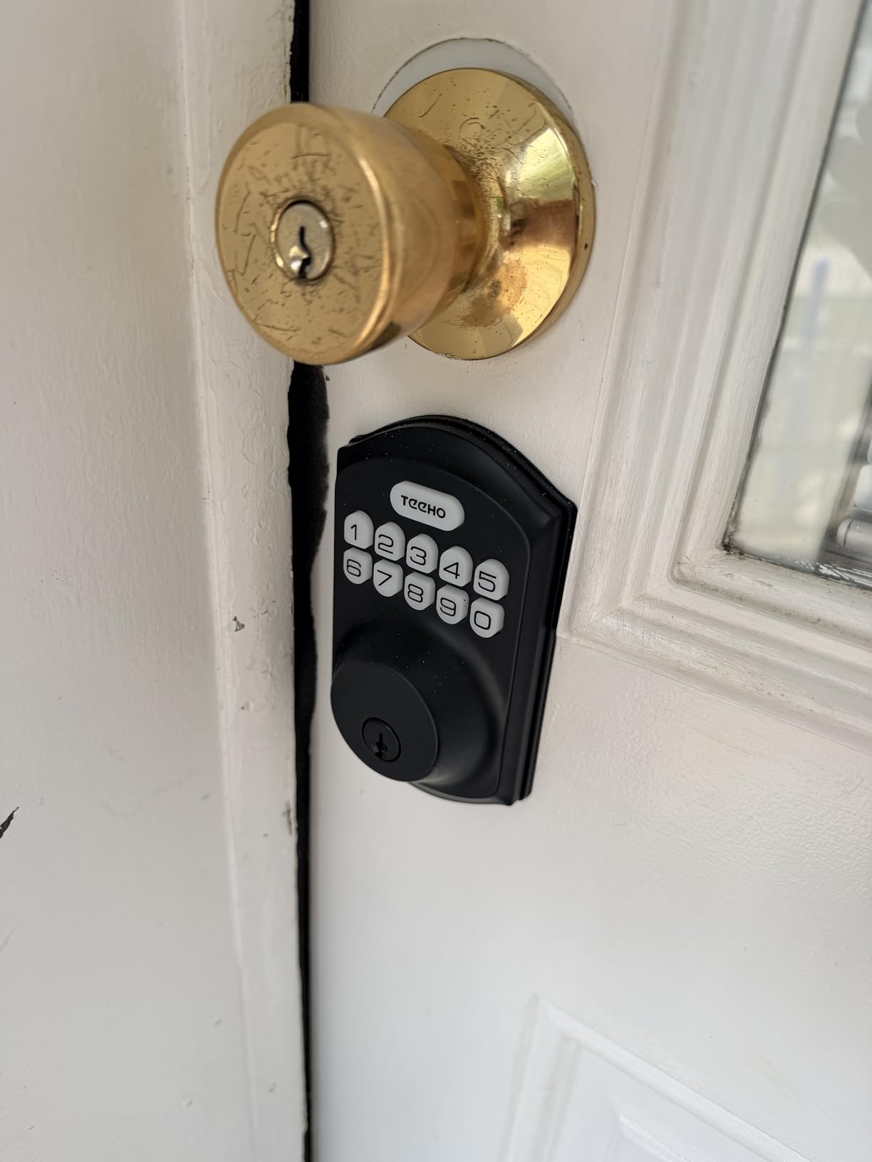 TEEHO TE001 Keyless Entry Door Lock with Keypad - Smart Deadbolt Lock for Front Door with 2 Keys - Auto Lock - Easy Installation - Matte Black customer photo 2