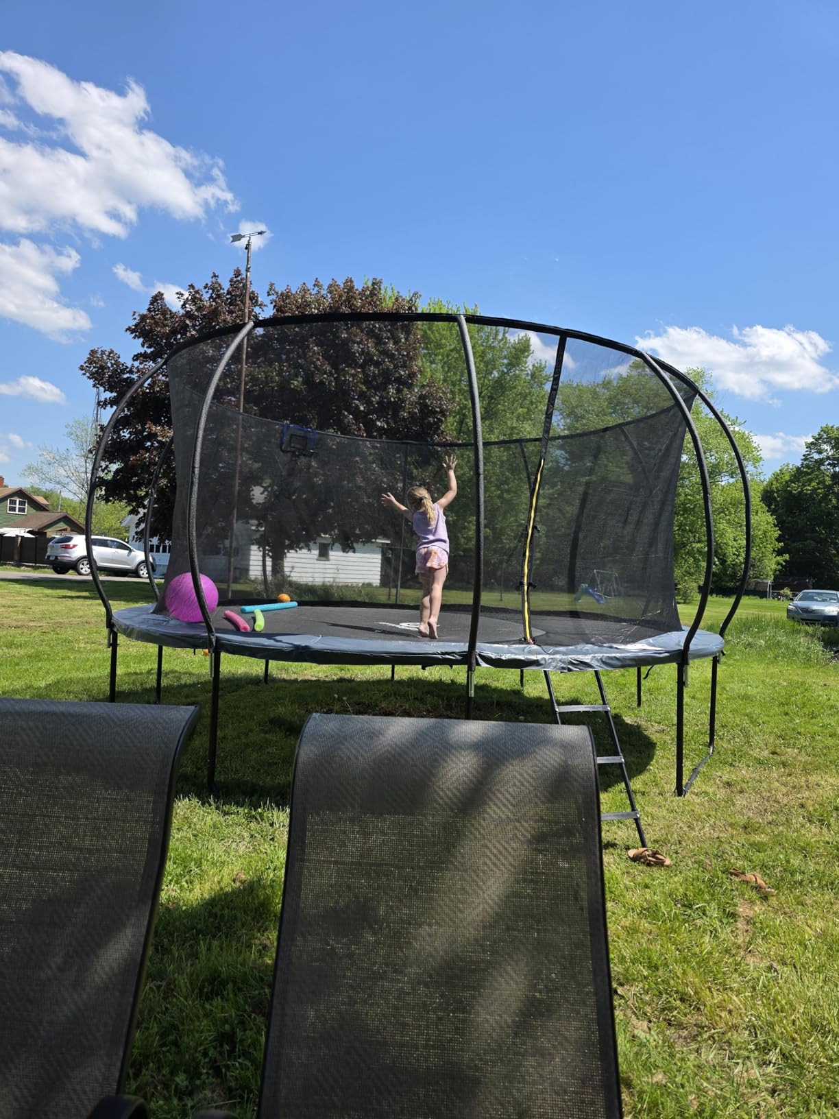 JUMPZYLLA Trampoline Outdoor 8FT 10FT 12FT 14FT 15FT 16FT with Enclosure, Non-Slip Ladder & Anti-Rust Coated Frame, ASTM Approved Recreational Backyard Large Trampoline with Net for Kids & Adults customer photo 2