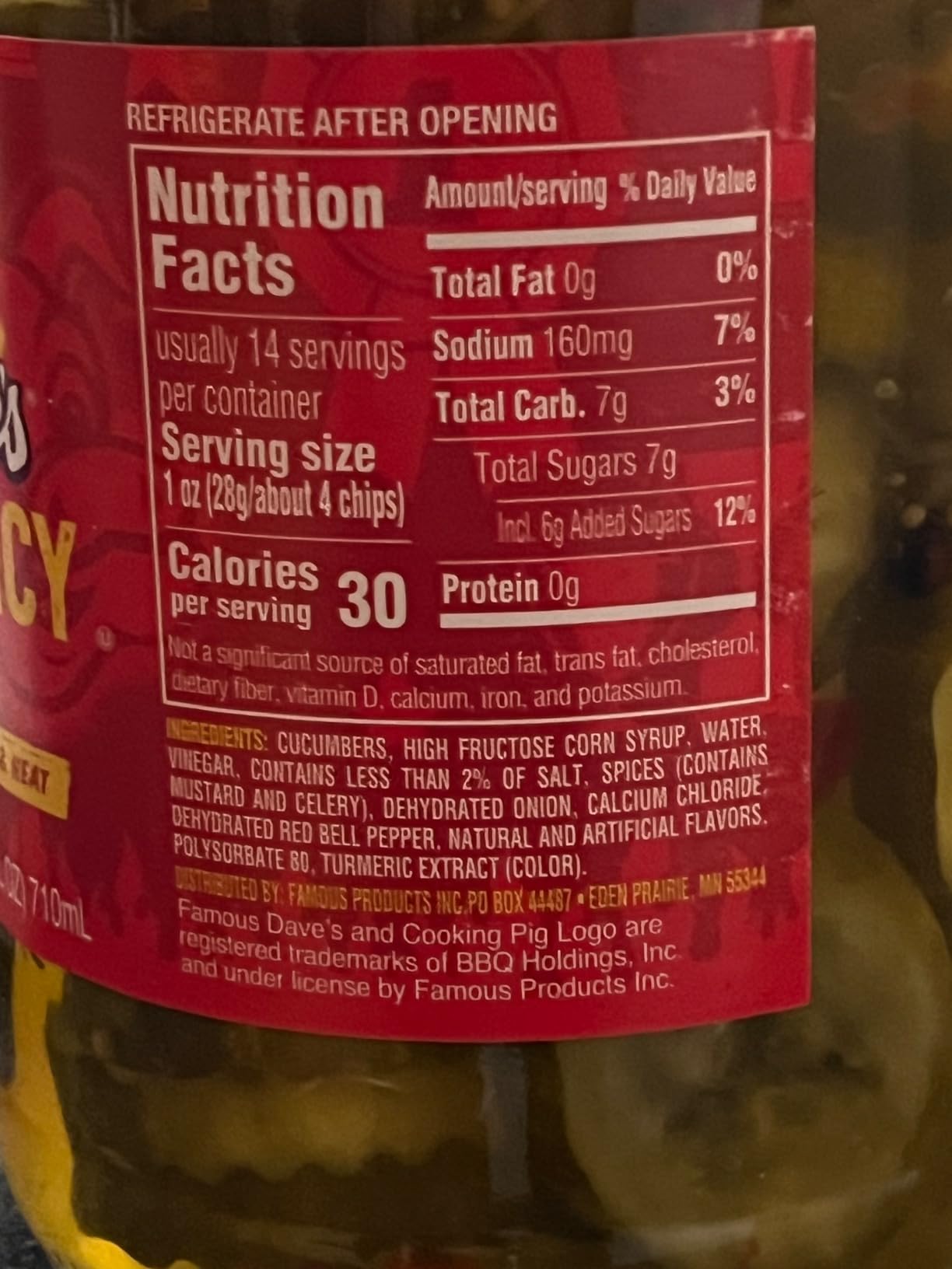 Famous Dave's Pickle Variety Bundle - 2 pck Sweet n' Spicy Pickle Chips & 1 pck Devil's Spit Pickle Chips (72 oz.) customer photo 2