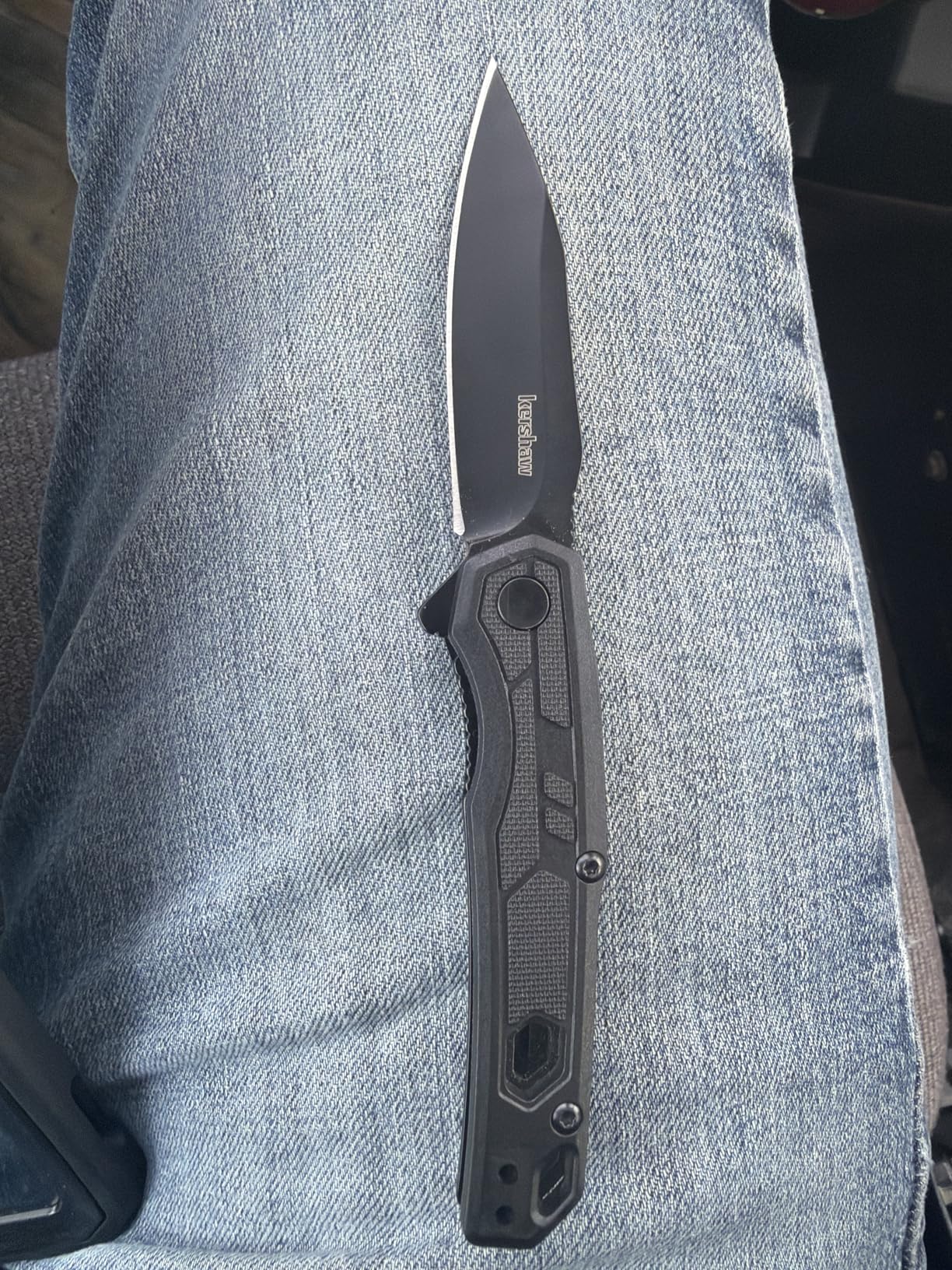 Kershaw Appa Pocket Knife, All-Black, 2.75 Inch Steel Reverse Tanto Blade, EDC with Assisted Opening, Reversible Pocketclip, Everyday Carry Pocket Knife for Men and Women customer photo 1