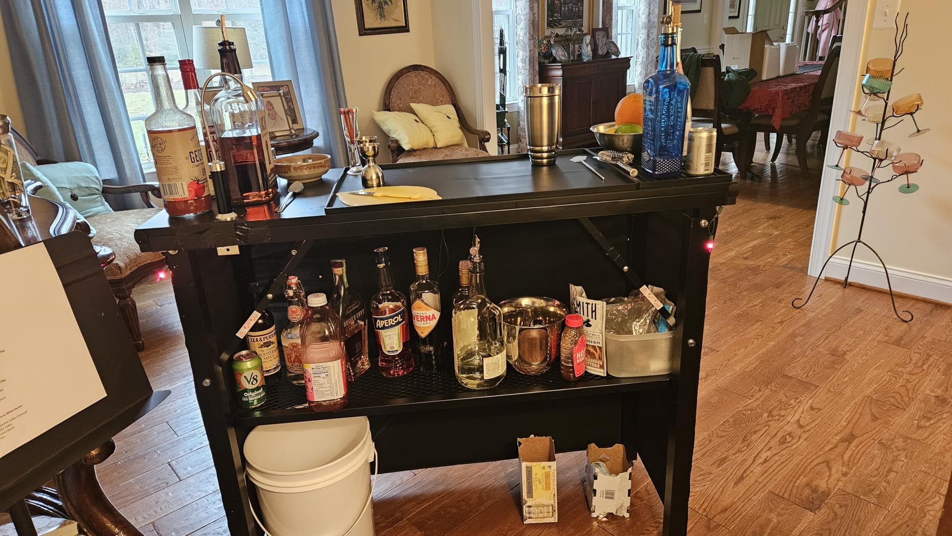 GoBar PRO Commercial Grade Portable Bar Table - Mobile Bartender Station for Events - Includes Black Skirt and Carry Case - Standard or LED customer photo 1