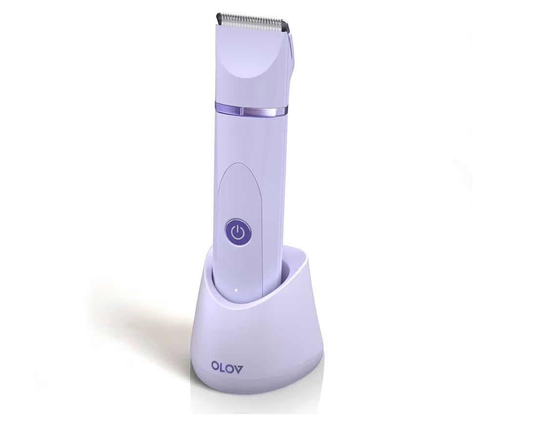 OLOV Electric Body Hair Trimmer - Groin Trimmer for Men - Wet/Dry Shaver Groomer, Replaceable Ceramic Blade Heads, USB Recharge Dock, Waterproof Hygiene Razor, Black customer photo 2