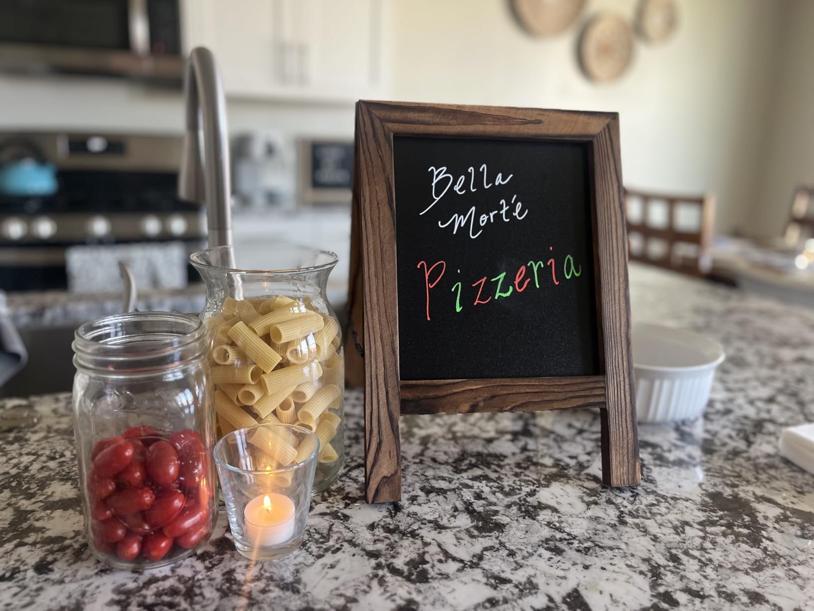Rustic Whitewash Double Sided Chalkboard, 7.5