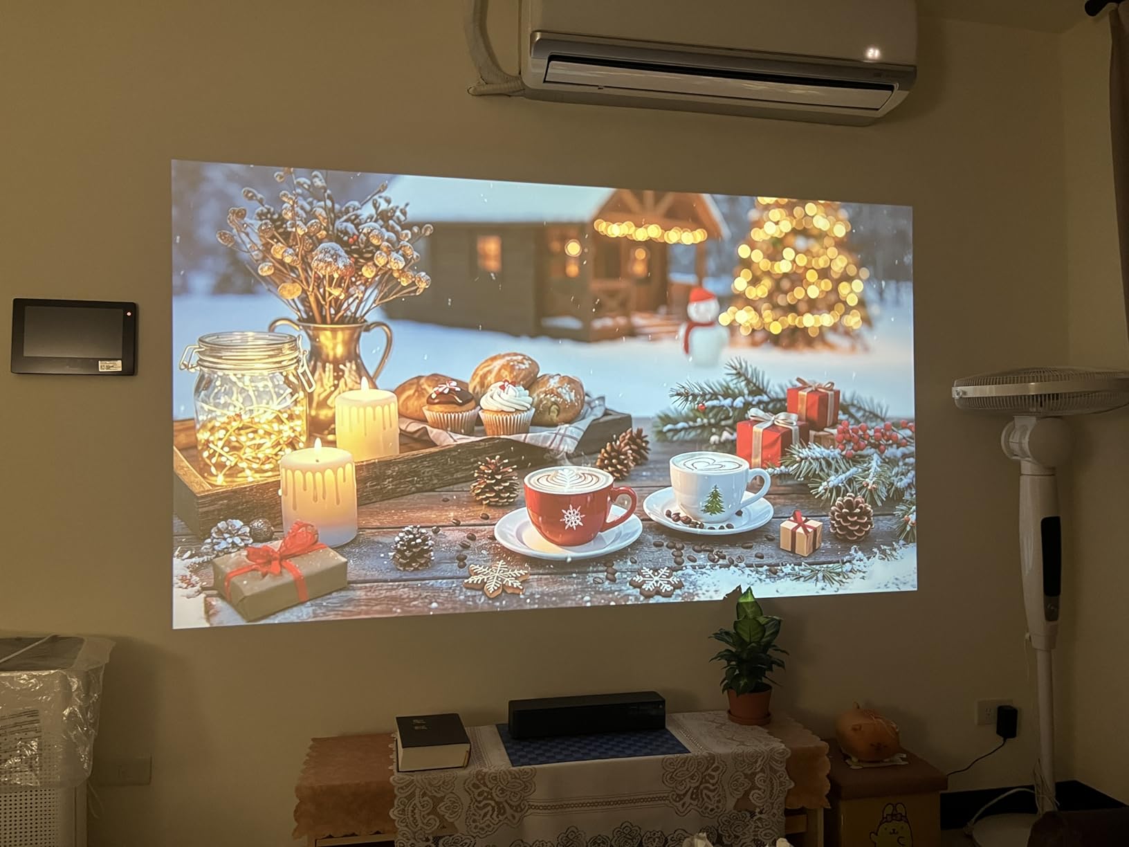 5G WiFi Bluetooth Projector, Native 1080P Outdoor Movie Projector with 200