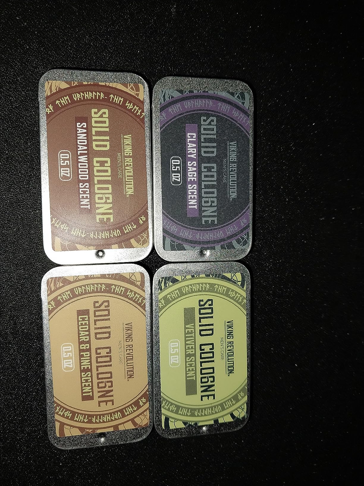Viking Revolution 4 Pack Mens Solid Colognes 0.5 Oz - Men Solid Perfume with Cedar Wood, Clary Sage, Vetiver, Sandalwood Cologne for Mens - Travel Cologne Wax Gifts for Men customer photo 2