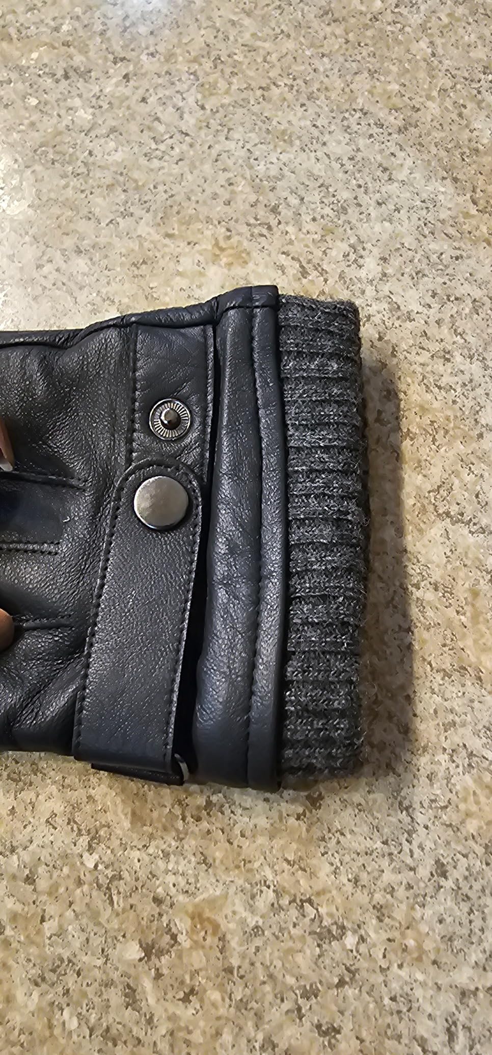 Leather Gloves for Men, Soft Warm Lining Full Hand Touchscreen Winter Gift Thermal customer photo 2