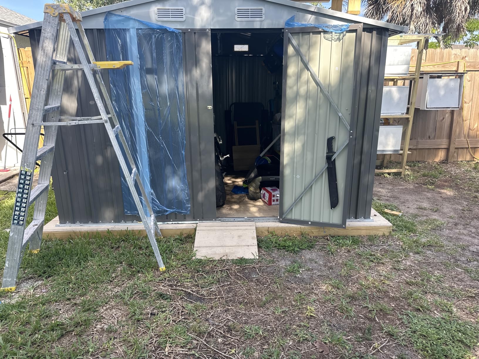 Patiowell 5x3 FT Outdoor Storage Shed, Brown customer photo 1