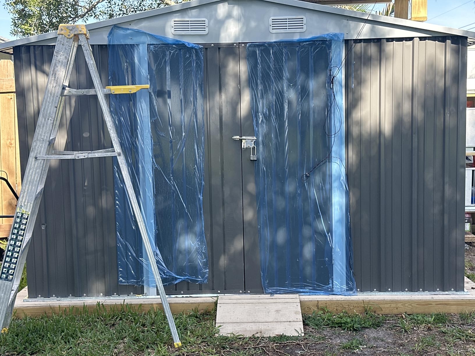Patiowell 5x3 FT Outdoor Storage Shed, Brown customer photo 2