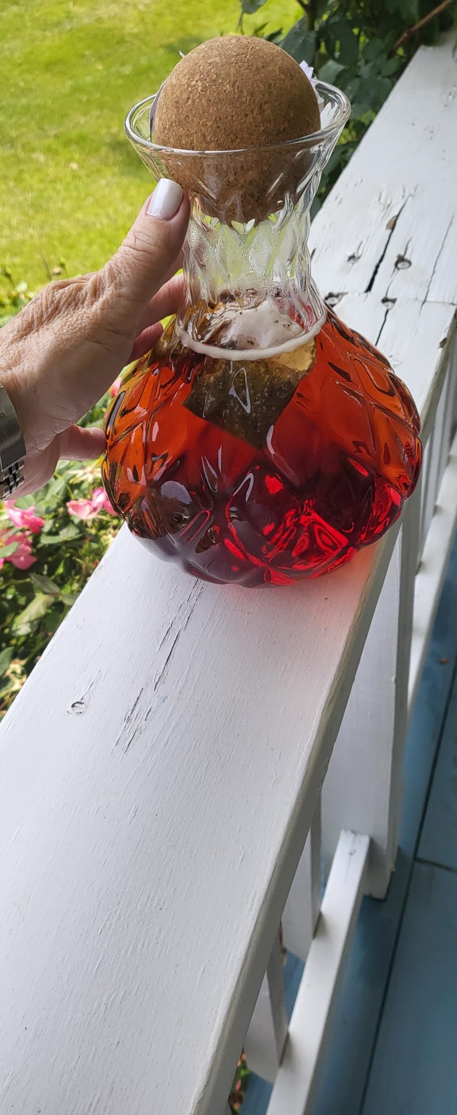 50 Ounces Borosilicate Glass Carafe with Lid, Glass Pitcher for Hot/Cold Water, Ice Tea and Lemonade Beverage customer photo 2