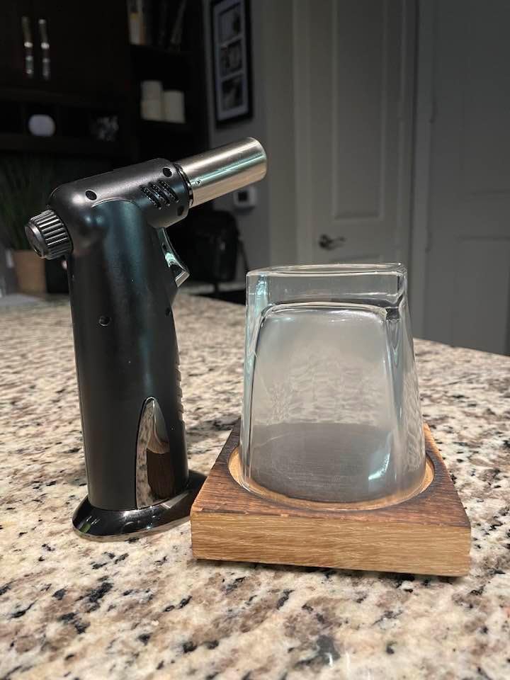 Viski Alchemi Cocktail Smoker Kit, Barrel Board Smoking Set with Lowball Glass, Butane Torch, Whiskey Barrel Plank, Old Fashioned and Bourbon Smoker, Gifts for Men, Home Bar Accessories, 3 Piece Set customer photo 1