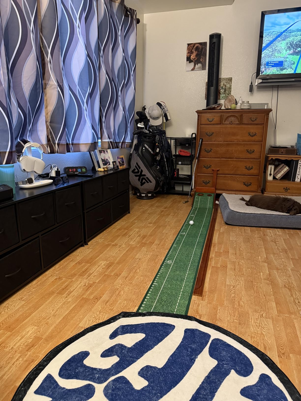 Golf Putting Mat, Putting Green Indoor with Ball Return - Golf Gifts for Men Christmas, Golf Training Aid for Home Office, Portable Putting Training Mat for Men customer photo 1