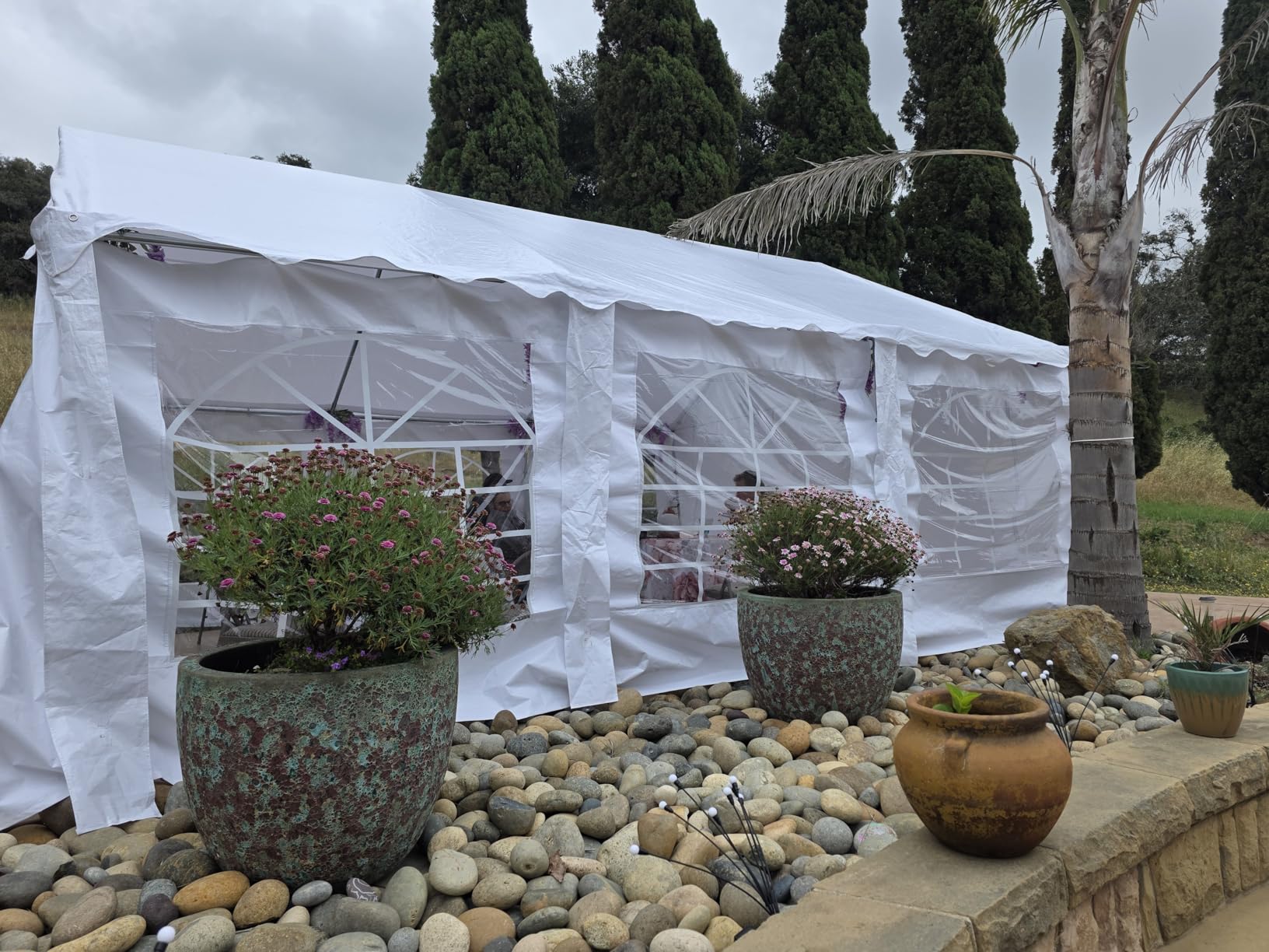 Sophia & William Party Tent 16x32 ft, Outdoor Canopy Carpas para Fiestas Heavy Duty, Large Waterproof Patio Event Wedding Tent White with Sidewalls for Backyard customer photo 2