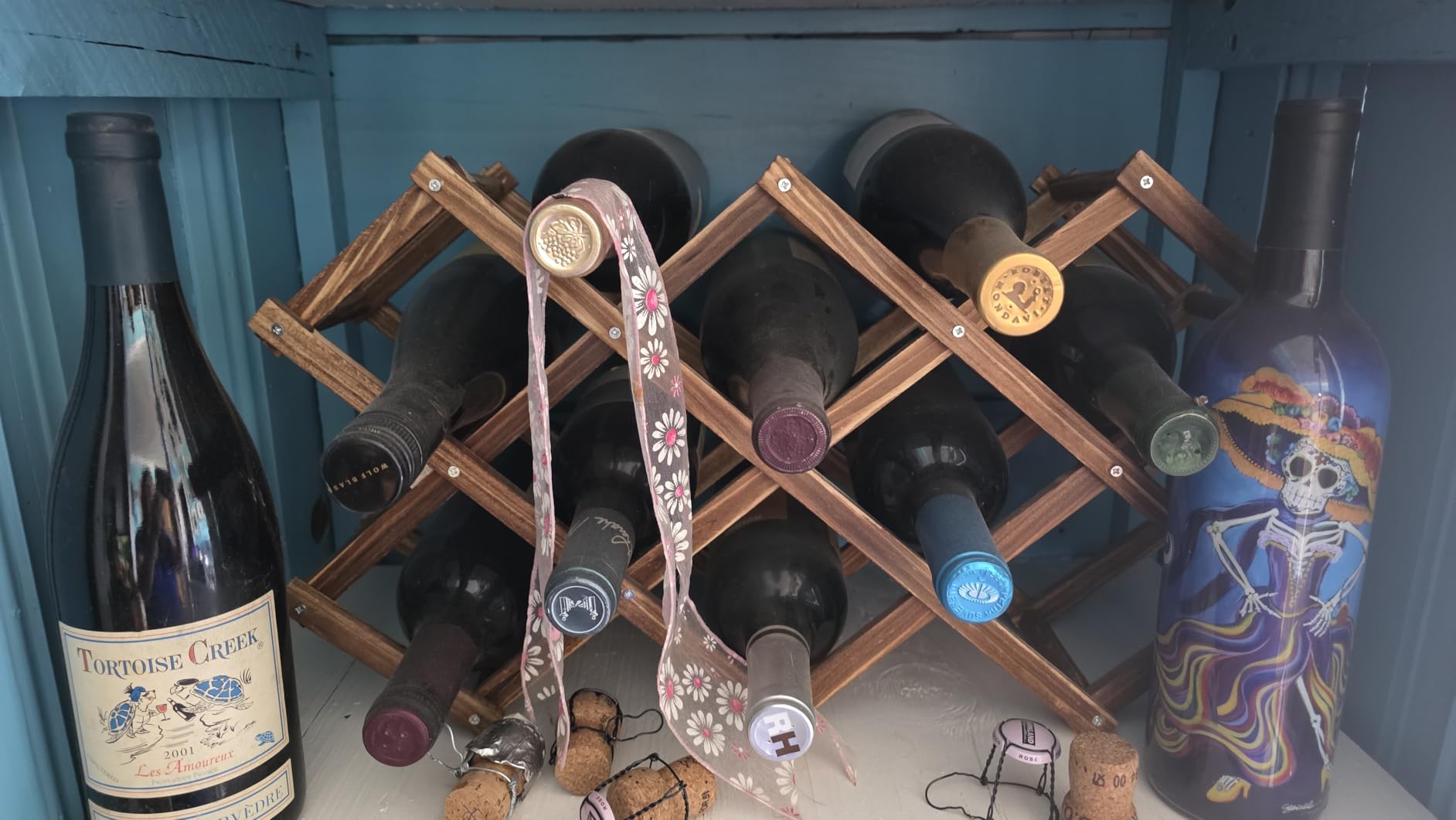 Freestanding Stackable Wine Rack Organizer for Countertop and Cabinets with Foldable Design and Scratch-Resistant Protector customer photo 2
