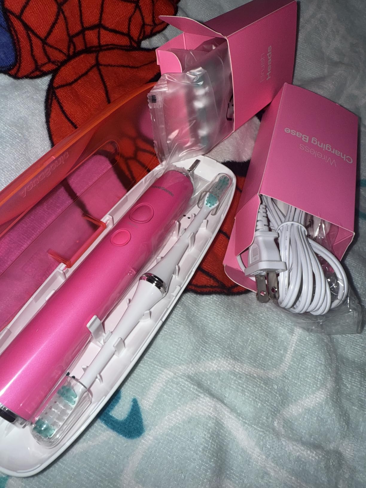 Aquasonic Vibe Series Ultra-Whitening Toothbrush - ADA Accepted Electric Toothbrush - 8 Brush Heads & Travel Case - 40,000 VPM Motor & Wireless Charging - 4 Modes w Smart Timer - Satin Violet customer photo 1