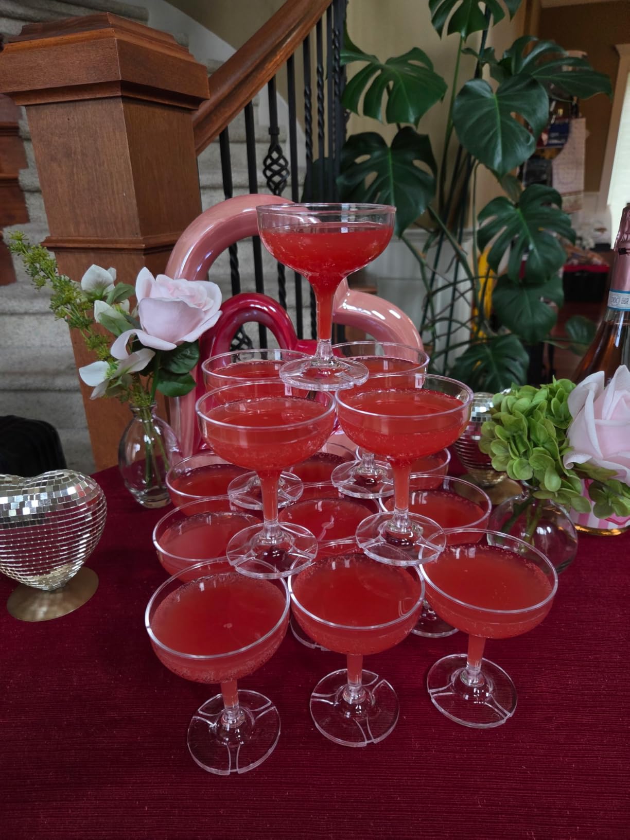 18 Count 5oz Acrylic Martini Glasses for Party Champagne Tower, Small Plastic Champagne Coupe Glasses for Martini, Margarita, Cocktail, Dessert(Reusable, Dishwasher Safe) customer photo 2