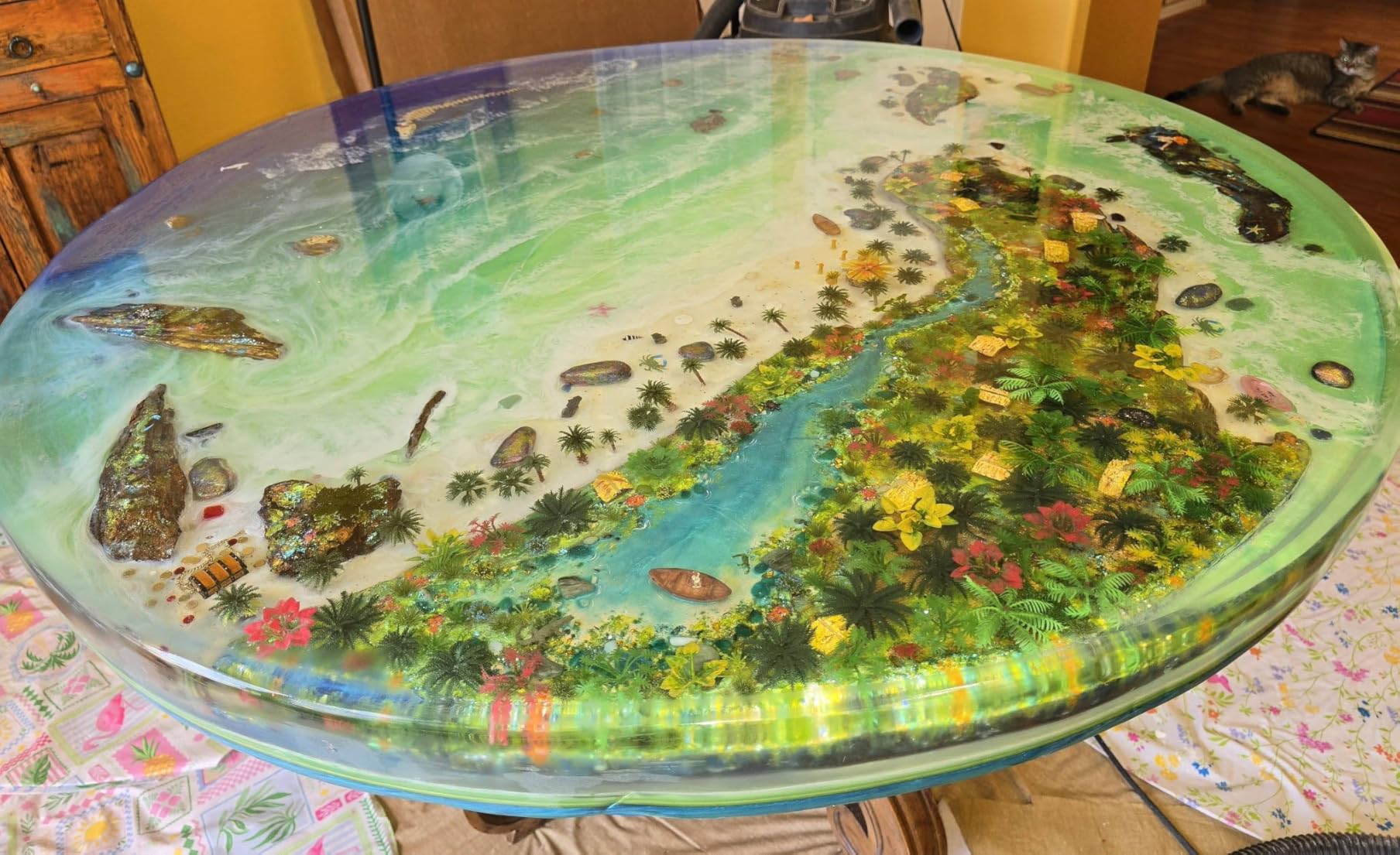 LET'S RESIN EPOXY RESIN 1 Gallon High Viscosity Resin for Table Top,2 Part Epoxy for Tumblers,Crystal Clear Thick Resin Kit with High Gloss Finish for Countertop,River Table customer photo 2
