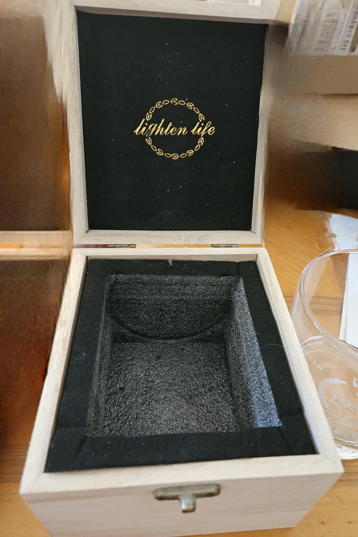 LIGHTEN LIFE 50th Birthday Gifts for Men 12 OZ, 1976 Whiskey Glass in Valued Wooden Box, 50th Birthday Bourbon Glass for 50 Years Old Dad, Husband, Friend, Bday Gift Ideas customer photo 2