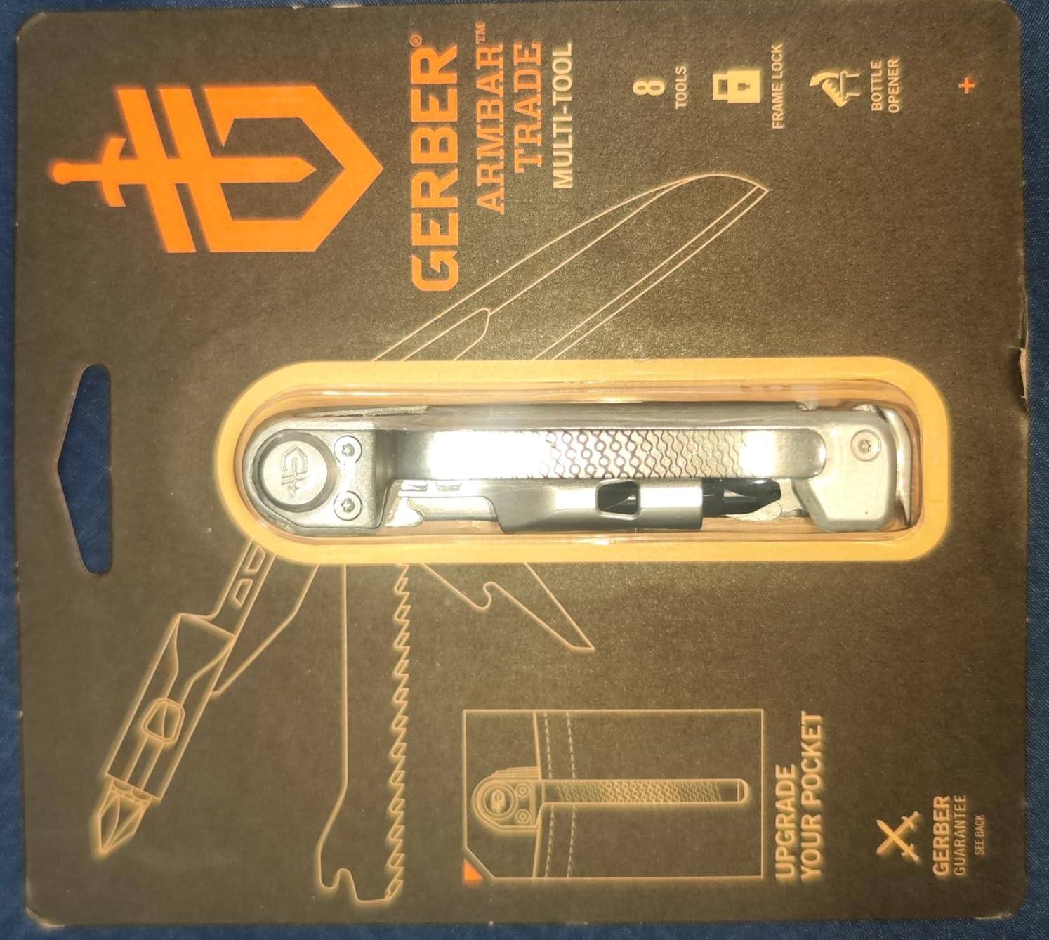 Gerber Gear Armbar Trade 8-in-1 Pocket Knife EDC Multitool with Blade, Pry Bar, and Hammer for Camping, Burnt Orange customer photo 1