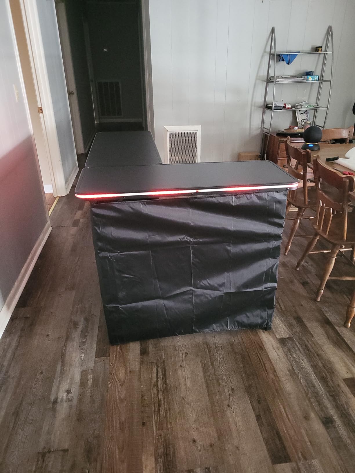GoBar Portable Double Bar Table Set with Multi-Color LED Lights - Mobile Bartender Station for Events - Includes Carrying Case customer photo 2