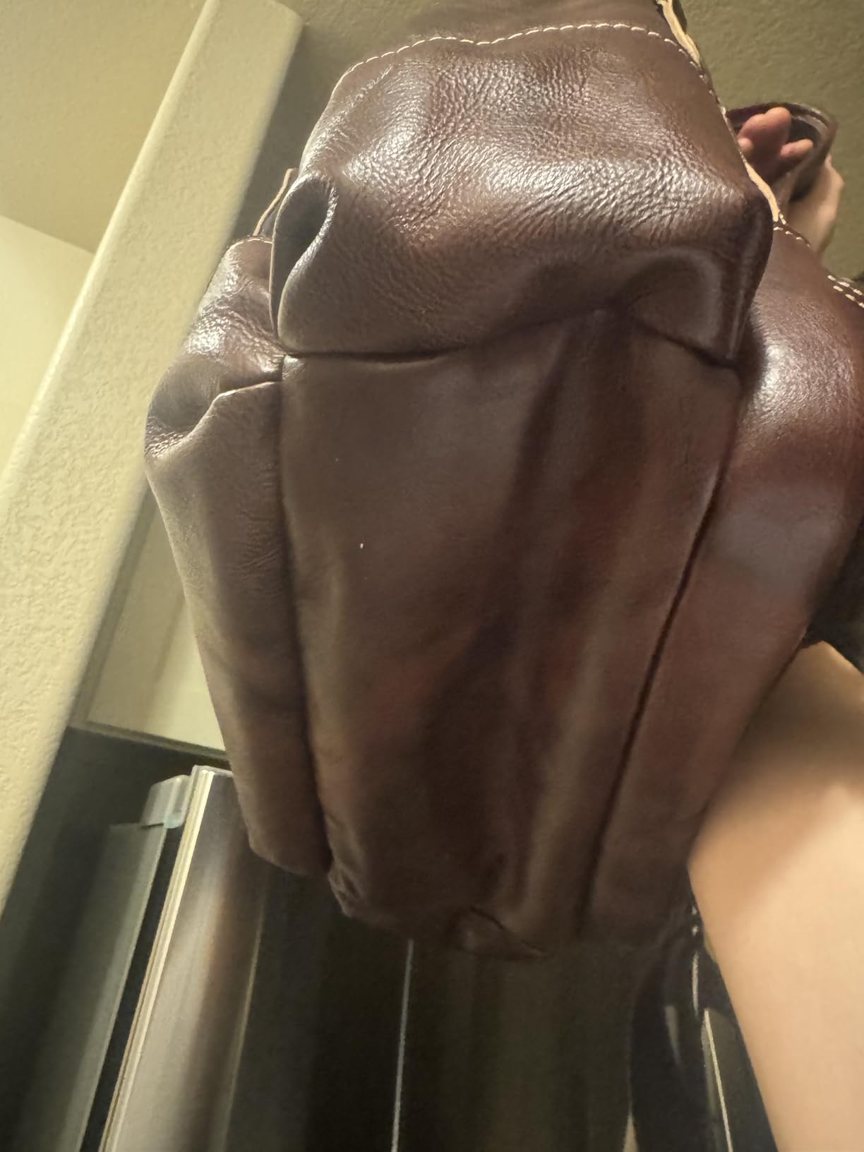 LANNSYNE Vintage Genuine Leather Backpack for Men, 15.6