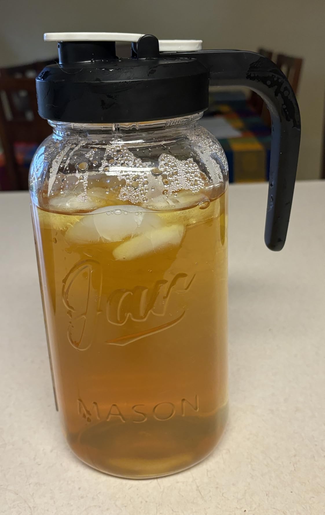 AOZITA Iced Tea Maker Pitcher with Infuser and Lid - 2 Quart Glass Mason Jar Pitcher Leak-proof Water Jug, Heavy Duty Glass Container for Tea, Water, Juice, Milk, Iced Coffee, and Drinks customer photo 1