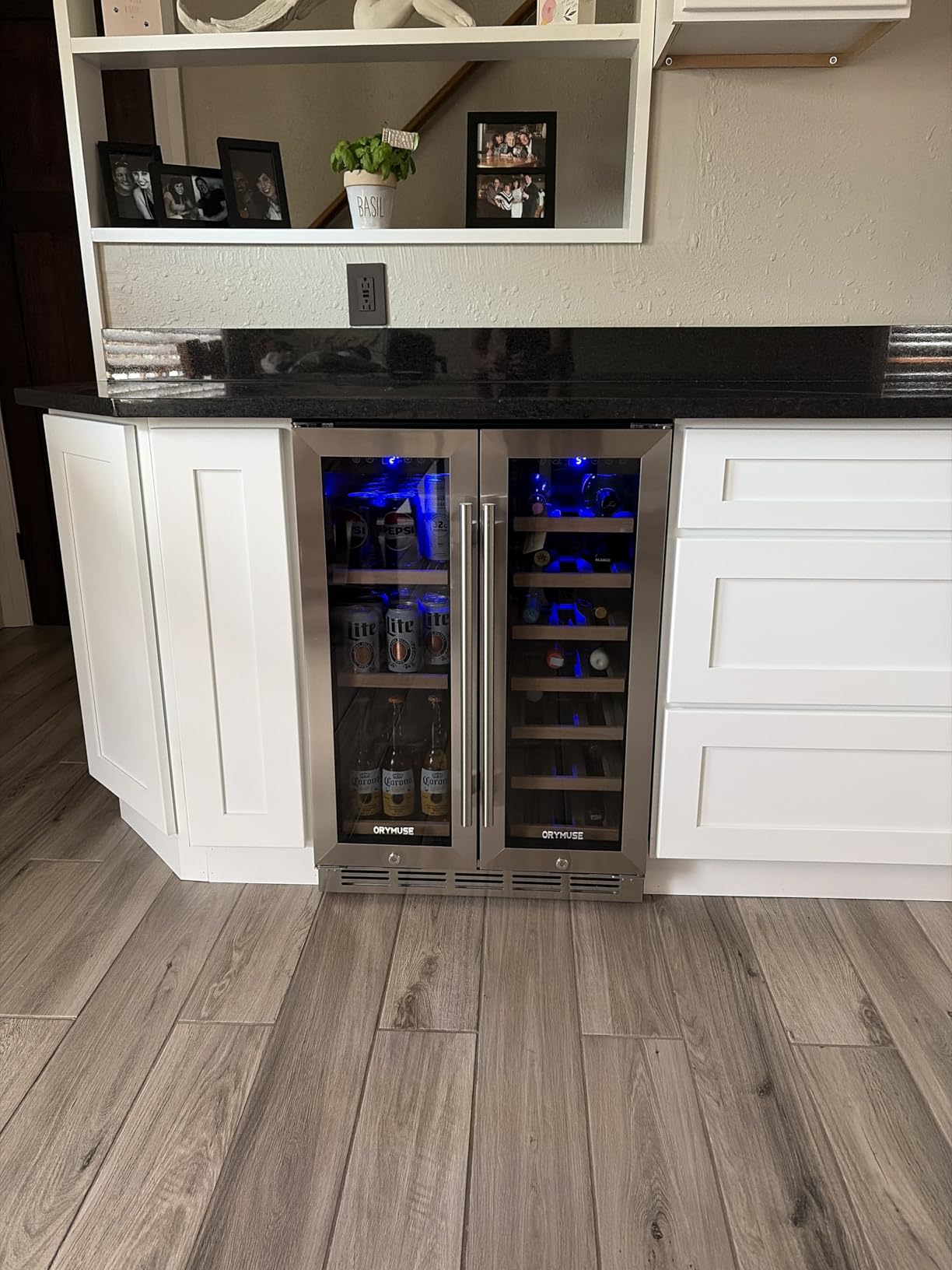 ORYMUSE 200 Bottle Dual Zone Wine Fridge - 24 Inch Large Wine Cooler Refrigerator, Freestanding and Built-in Design, Upgraded Compressor Cooling, Intelligent Temperature Memory customer photo 1