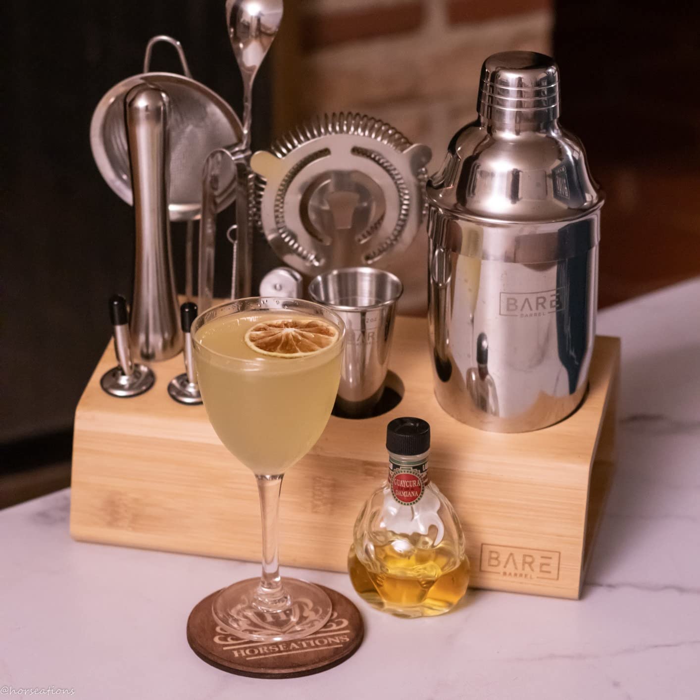 BARE BARREL Mixology Bartender Kit Bar Set | 14-Piece Cocktail Shaker Set | Martini Barware Mixing Tools for Home Bartending | Incl. 35 Recipe Cards | Gift Set (24oz Cobbler Shaker, Silver/Black) customer photo 1