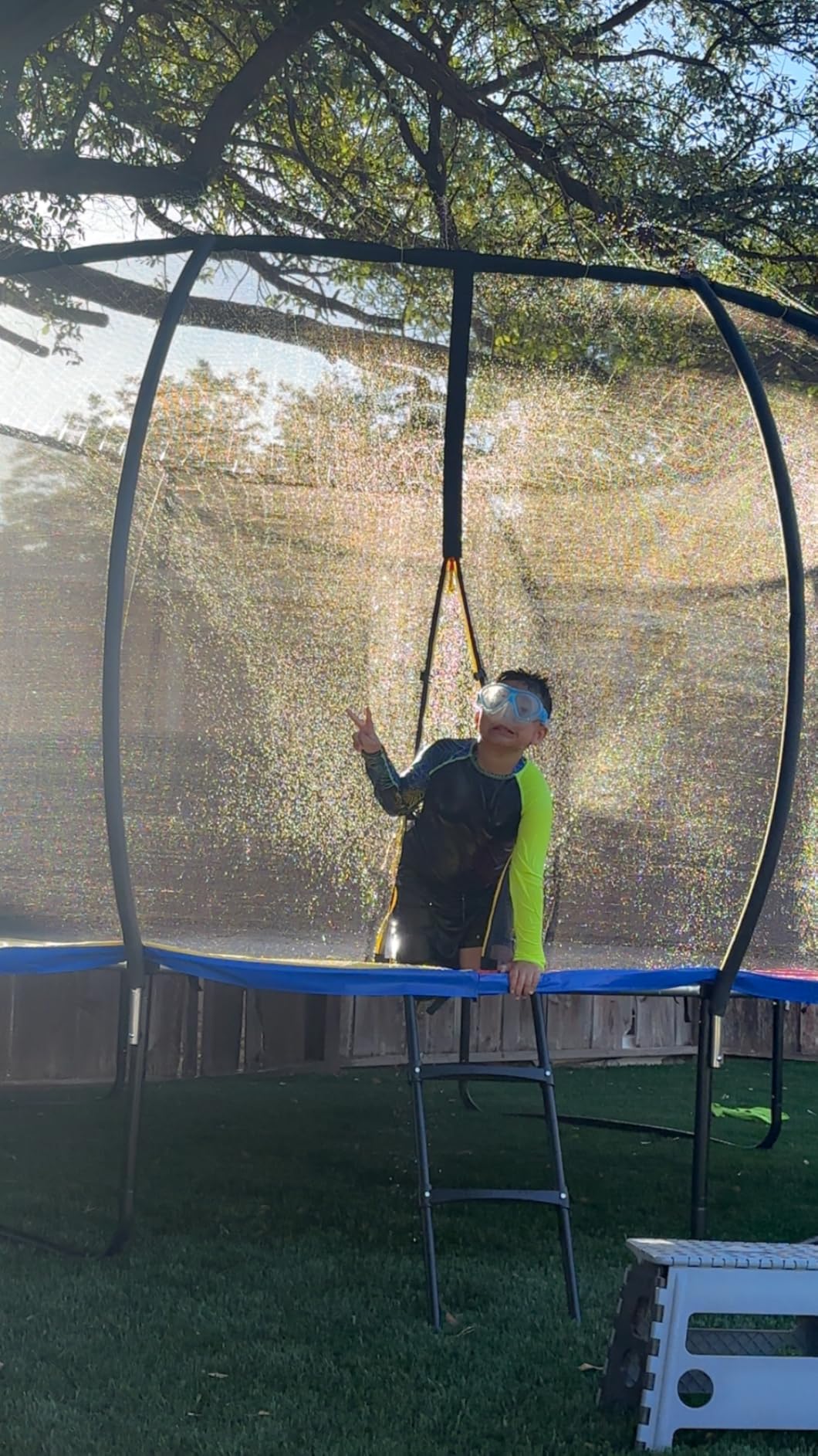 JoyBerri Trampoline Outdoor - ASTM Certified Safe 8Ft 10Ft 12Ft 14Ft 15Ft 16Ft Recreational Trampoline for Kids and Adults. Anti-Rust Coating with Enclosure Net, Ladder, Sprinkler & LED Lights customer photo 1