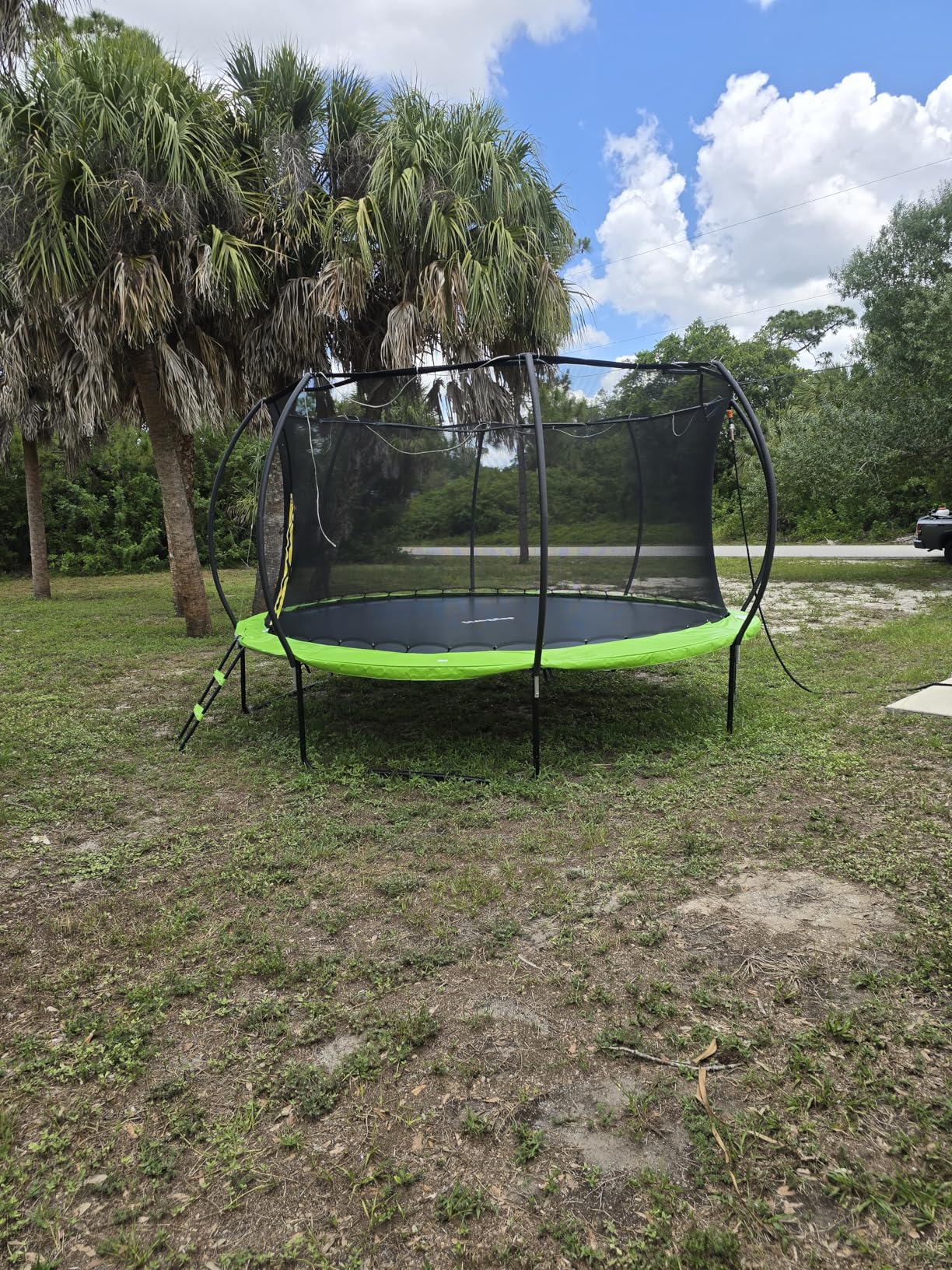 JoyBerri Trampoline Outdoor - ASTM Certified Safe 8Ft 10Ft 12Ft 14Ft 15Ft 16Ft Recreational Trampoline for Kids and Adults. Anti-Rust Coating with Enclosure Net, Ladder, Sprinkler & LED Lights customer photo 2