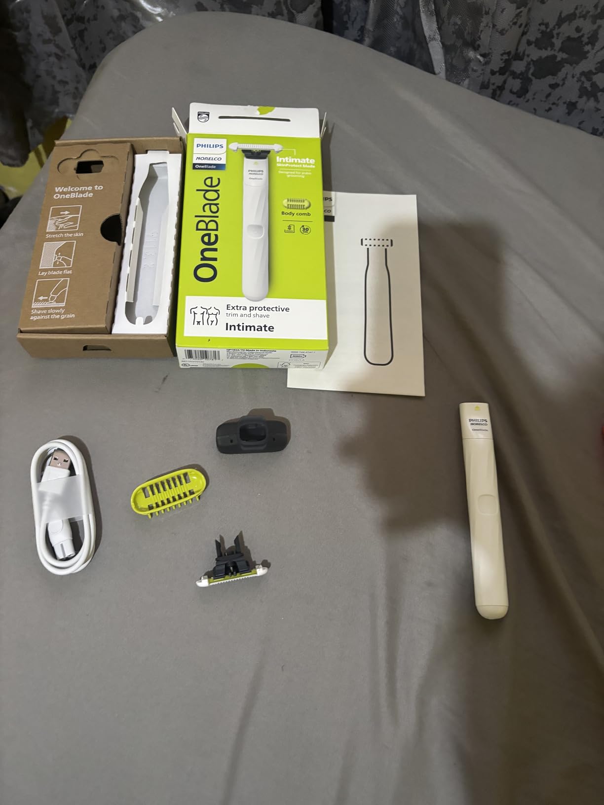 Philips Norelco OneBlade Intimate, Designed For Pubic Grooming, Trim & Shave With Extra Skin Protection, Model QP1924/70 customer photo 2
