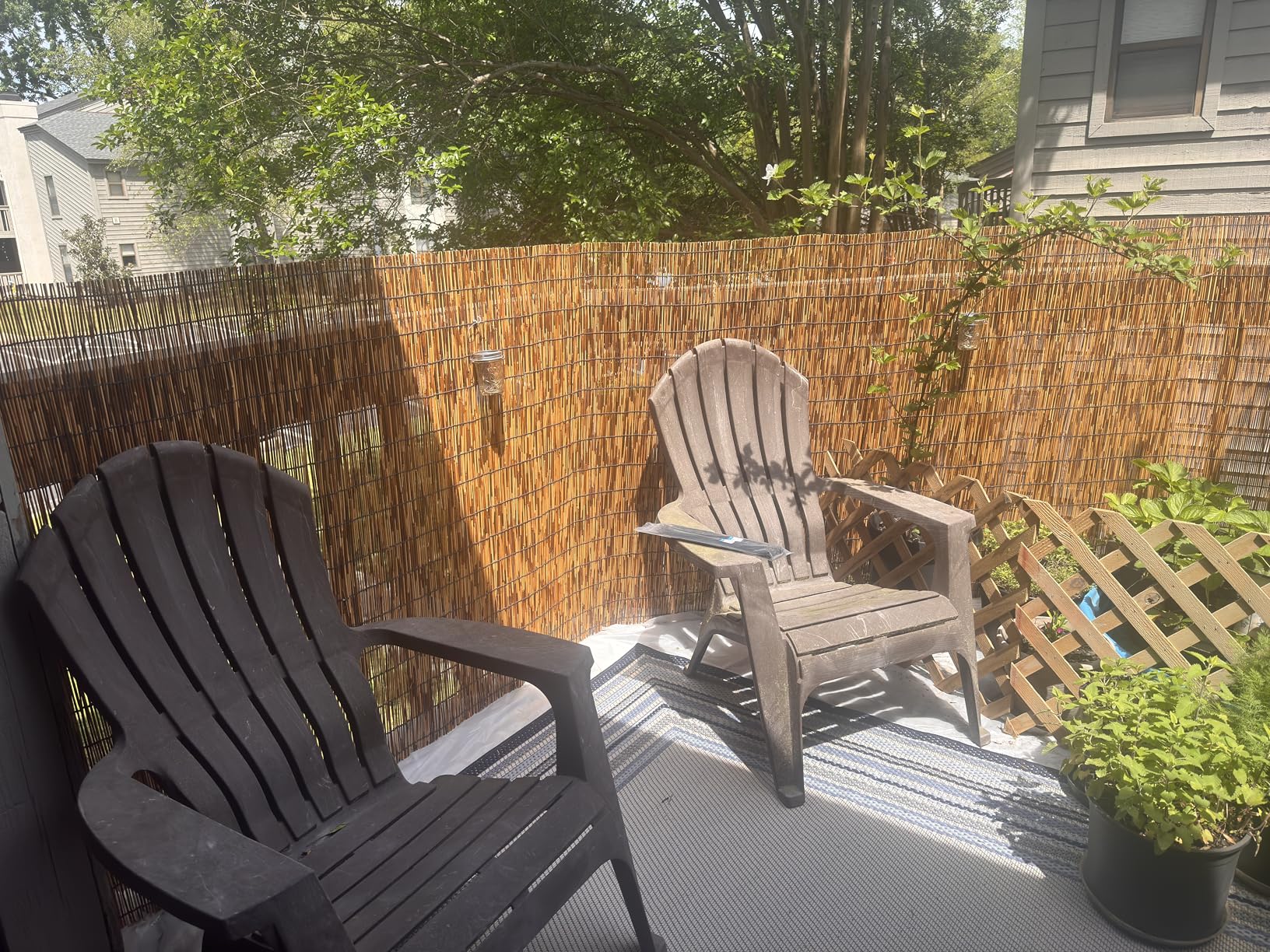 Natural Reed Fence,6FT X 16.4FT Bamboo Fencing Privacy Reed Screening for Outdoor, Gallery, Restaurant, Hotel, Patio (Brown) customer photo 2