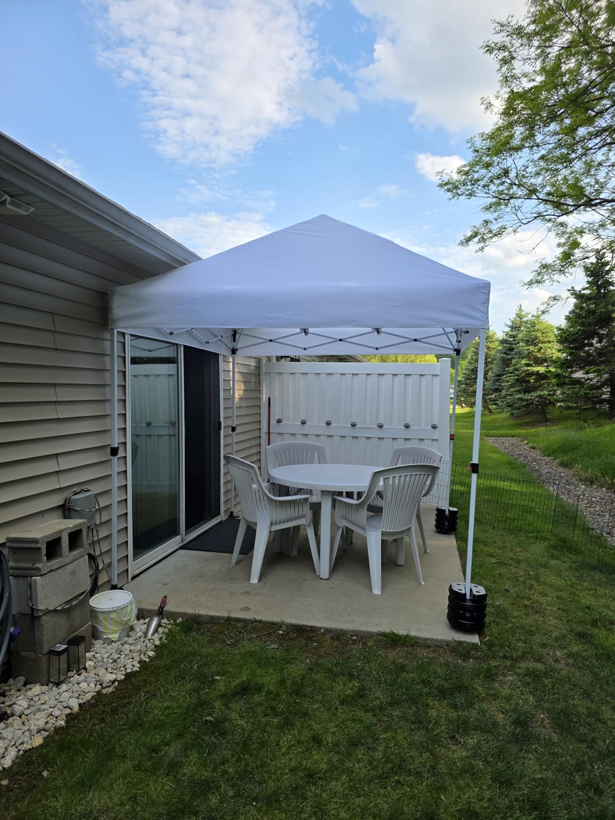 CROWN SHADES 10x20 Pop Up Canopy Tent - Commercial Canopy Tent with 400D Strength Oxford Fabric, Hexagonal Leg, 4 Upgraded Weights - Great for Trade Shows, Events, Parties & Commercial Use, White customer photo 2