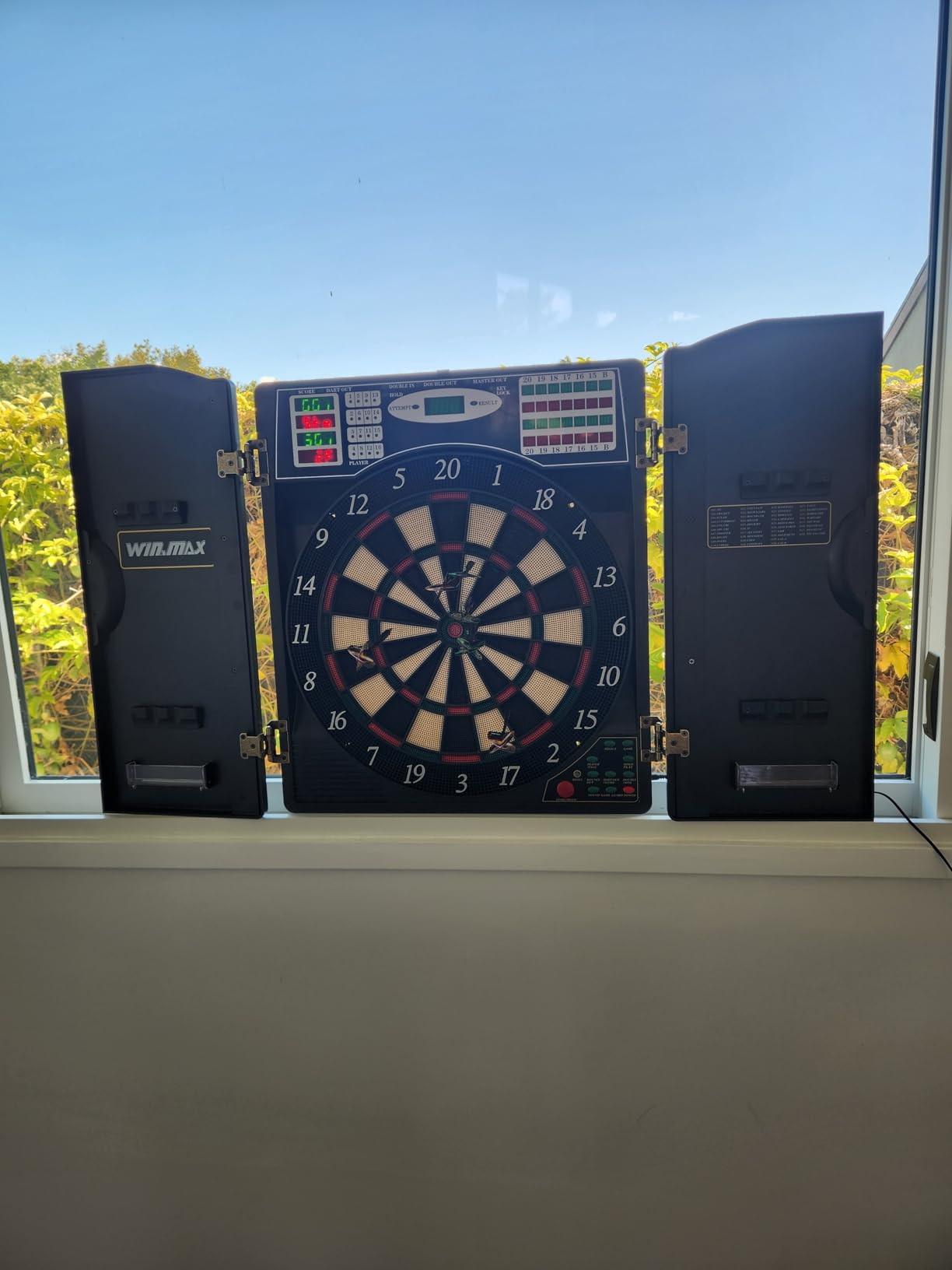 Electronic Dart Board with Cabinet LED Electric Digital Dart Boards for Adults with 12 Soft Tip Darts customer photo 1