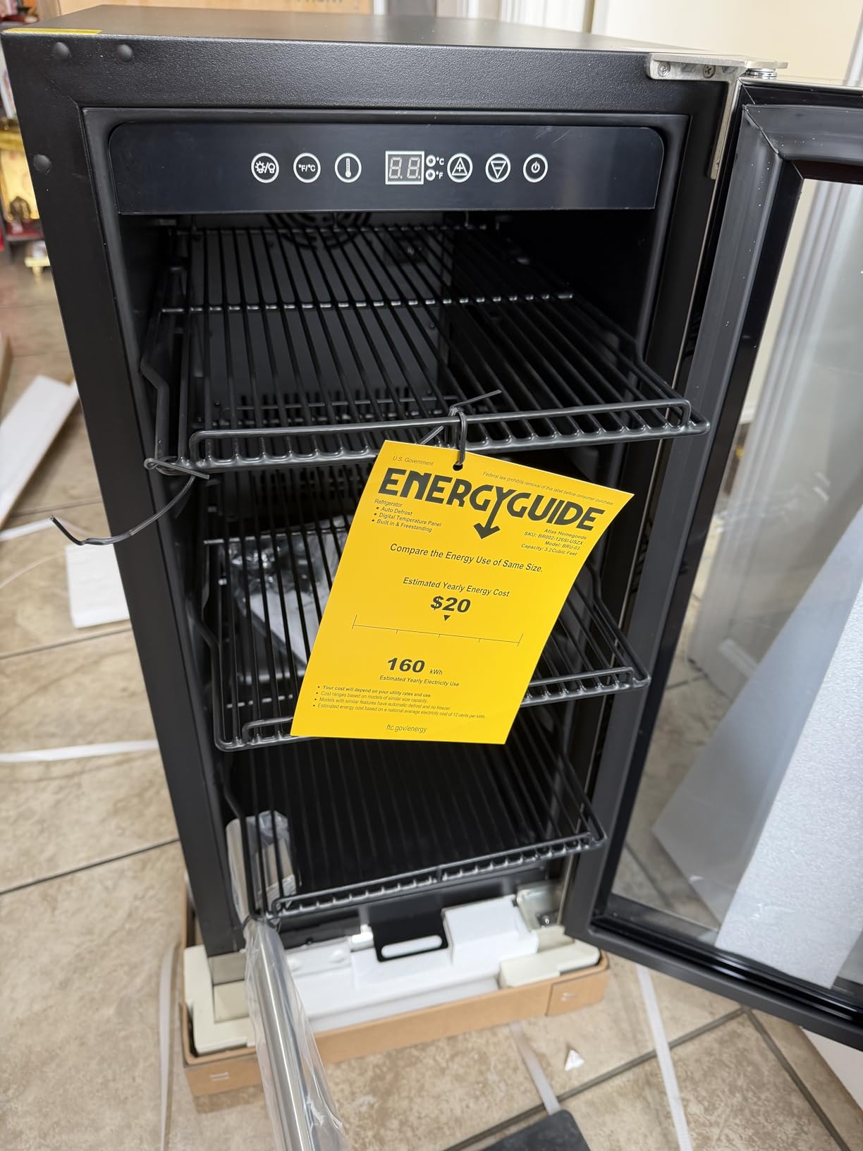 Icyglee 24 Inch Beverage Refrigerator, Beverage Cooler 180 Can Built-in Design, Under Counter Beer Fridge with Glass Door for Soda, Wine, Water - For Kitchen, Office or Bar customer photo 1