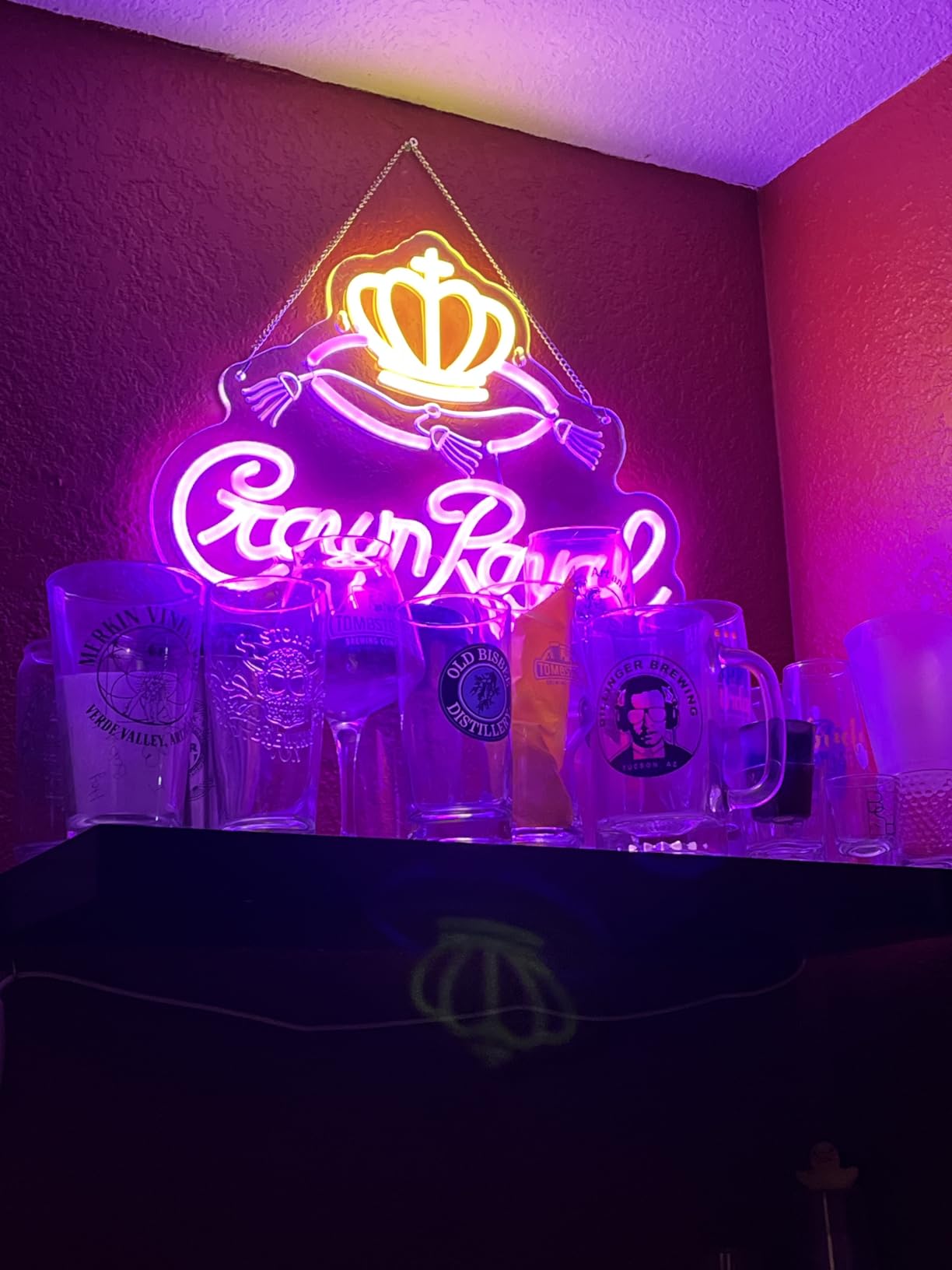 Crown Neon Sign for Bar Wall Decor, Royal Beer Lights Signs Whiskey LED Sign for Bar Man Cave Bedroom Home Shop Pub Bistro Party Hotel Game Room Decor Gifts, USB Powered customer photo 1