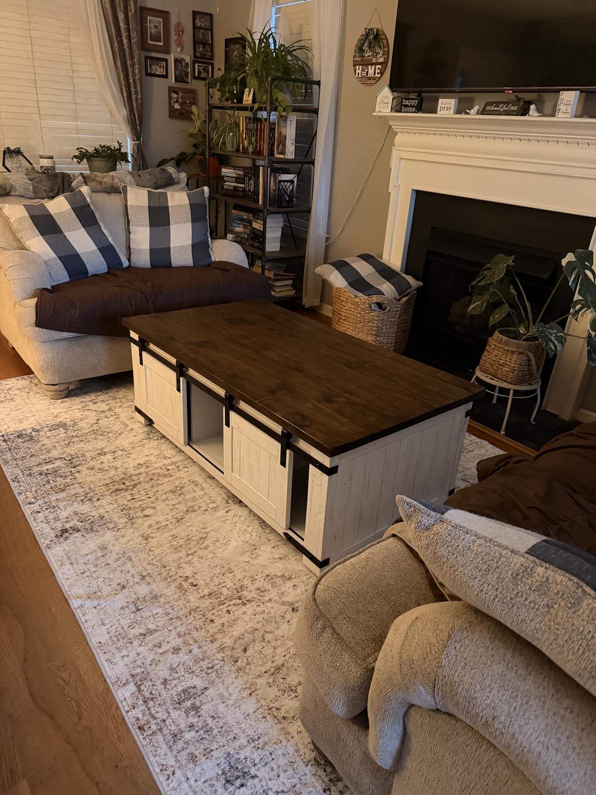 Soalmost Washable Area Rug 8x10 Large Soft Beige Rugs for Living Room | Vintage Non-Slip Carpet for Dining Bedroom, Stain Resistant Low Pile Foldable Lightweight Floor Mat Under Table Home Decor customer photo 1