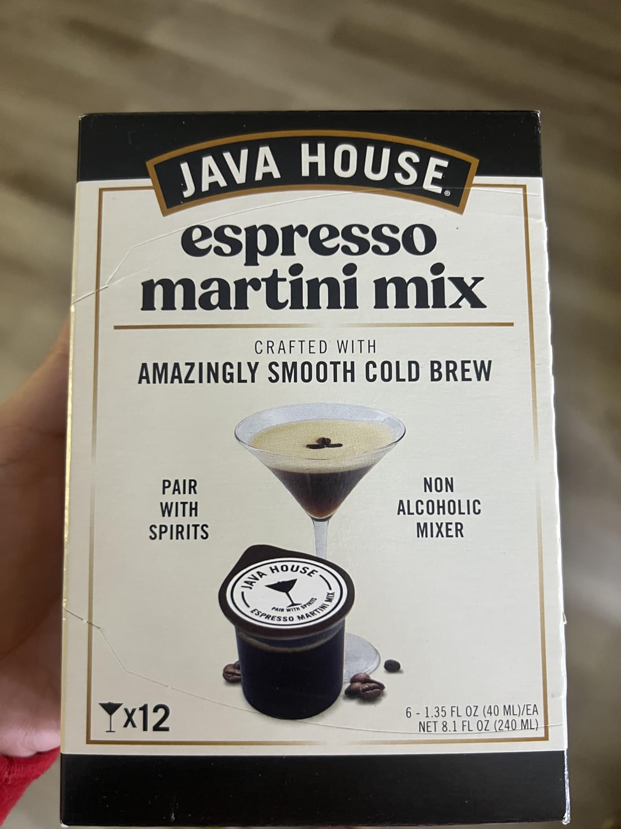 Java House Cold Brew Espresso Martini Peel and Pour Pods - Premium 100% Arabica Cold Brew Concentrate - Smooth Coffee With French Vanilla Notes - 6 pack (Makes 12 Cocktails) customer photo 1