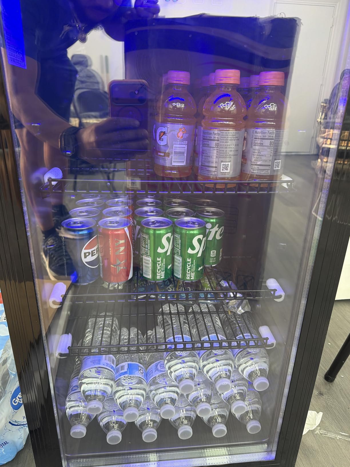 Tehanld Beverage Fridge, 130 Can Mini Fridge With Glass Door, Beverage Cooler Refrigerator, Wine Drink Beer Cooler, Adjustable Shelves & Digital Temperature Display customer photo 1