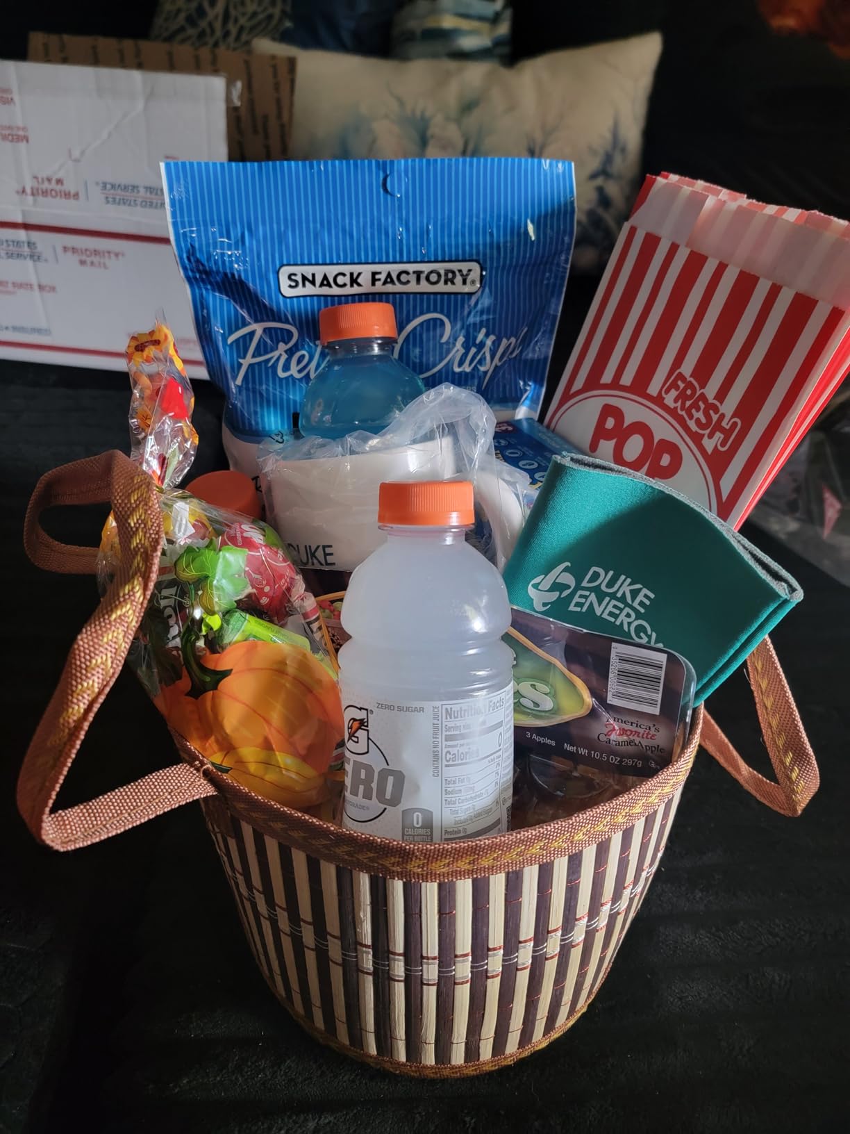 3 Set Baskets for Gifts Empty, Large Woven Bamboo Gift Basket Kit with Handles, Sturdy Empty Gift Baskets to Fill for Graduation, Birthday Party Wrapping Gift -3 Cellophane Wrap Bags with Gift Card customer photo 2