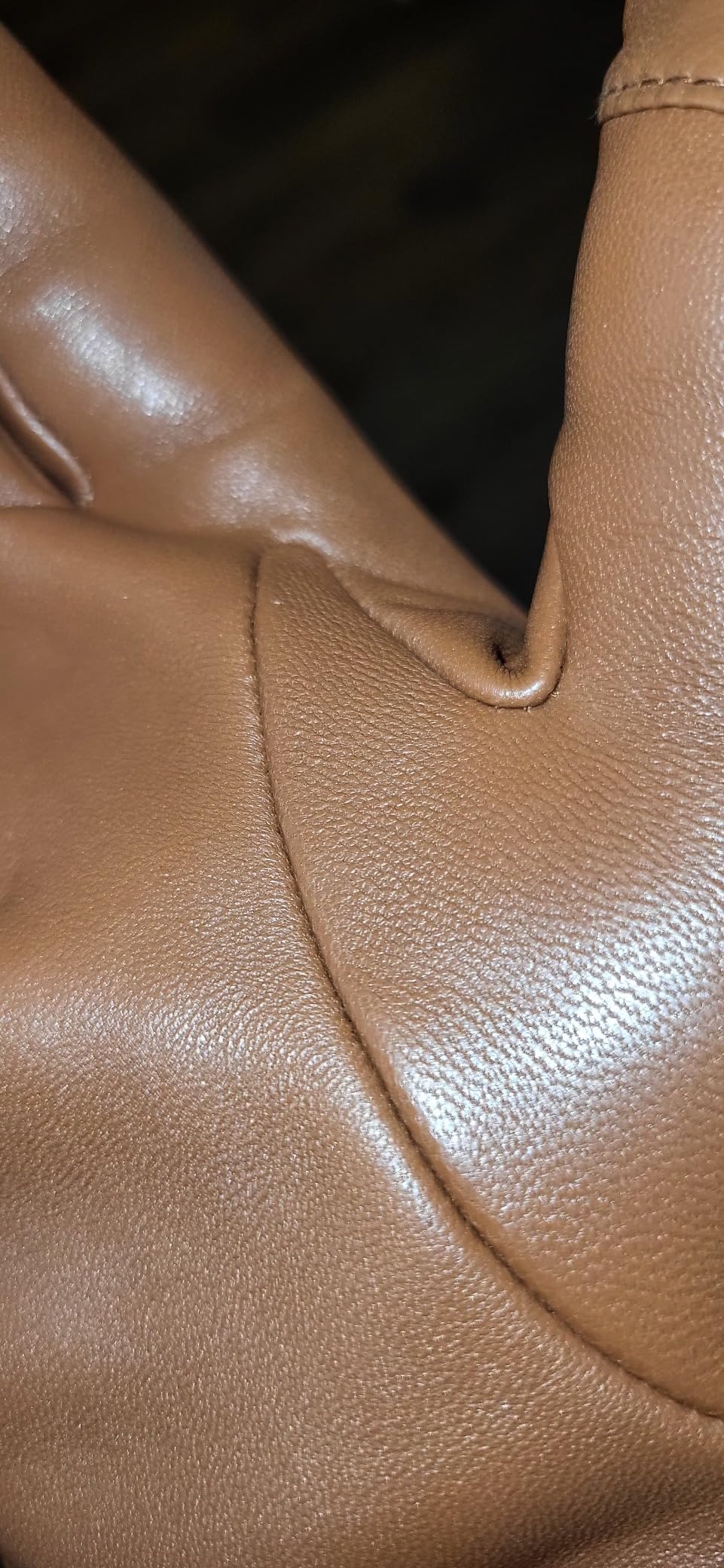 Men's Premium Leather Gloves With Touchscreen Thumb and Index Finger customer photo 2