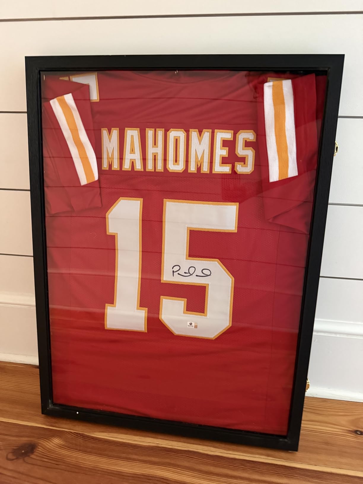 Jersey Wooden Frame Display Case -Shadow Box with 98% UV Protection Acrylic and Hanger for L or XL Baseball Basketball Football Hockey Sport Shirt and Uniform Gifts for Men (Black, 1 Pack) customer photo 2