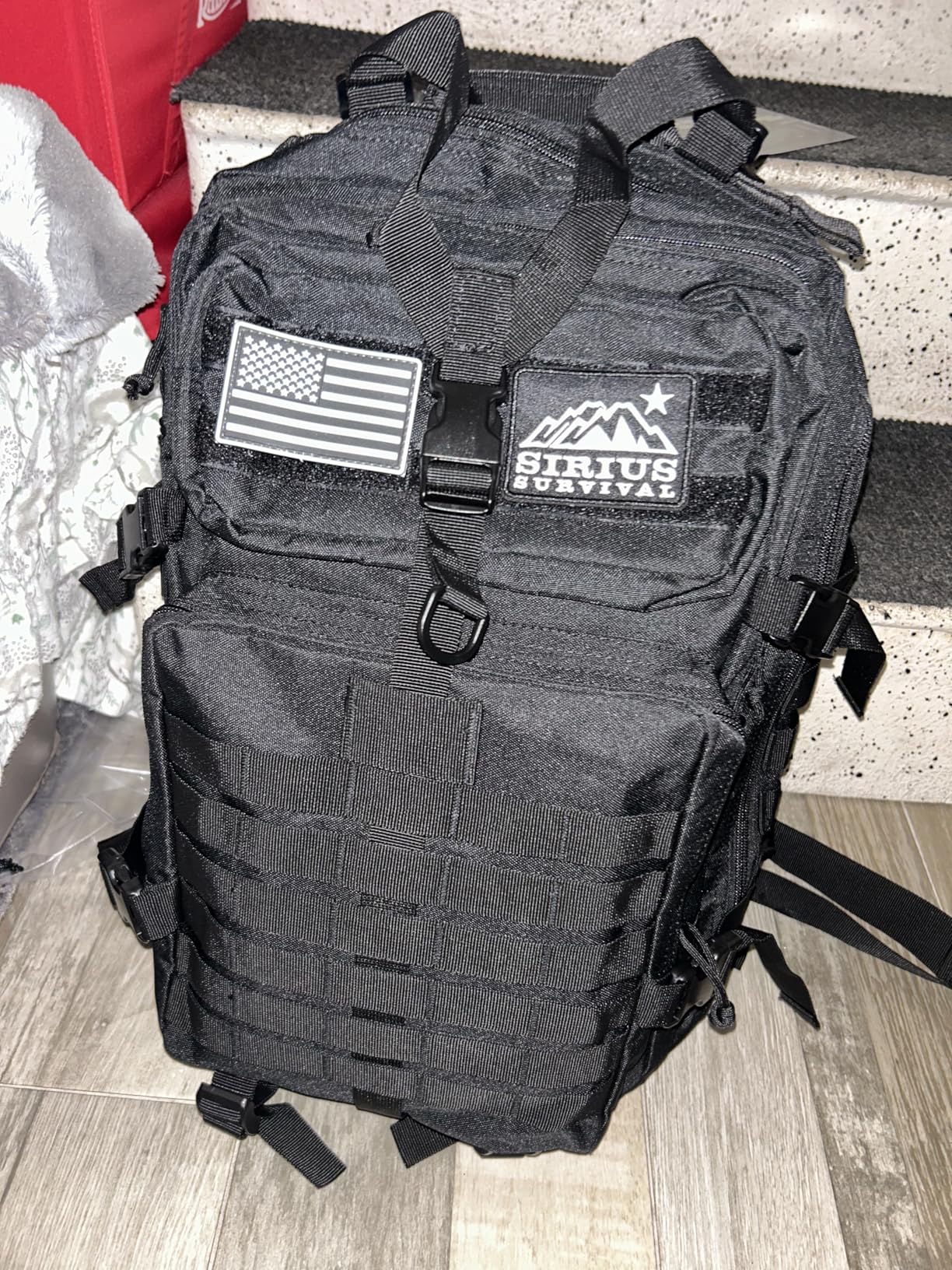 Sirius: Bug Out Bag Starter Kit - 72 Hour Kit for 1 Person - Backpack Survival Kit - 50L Tactical Backpack, US Made Food & Water, Medical Supplies & Survival Tools customer photo 1