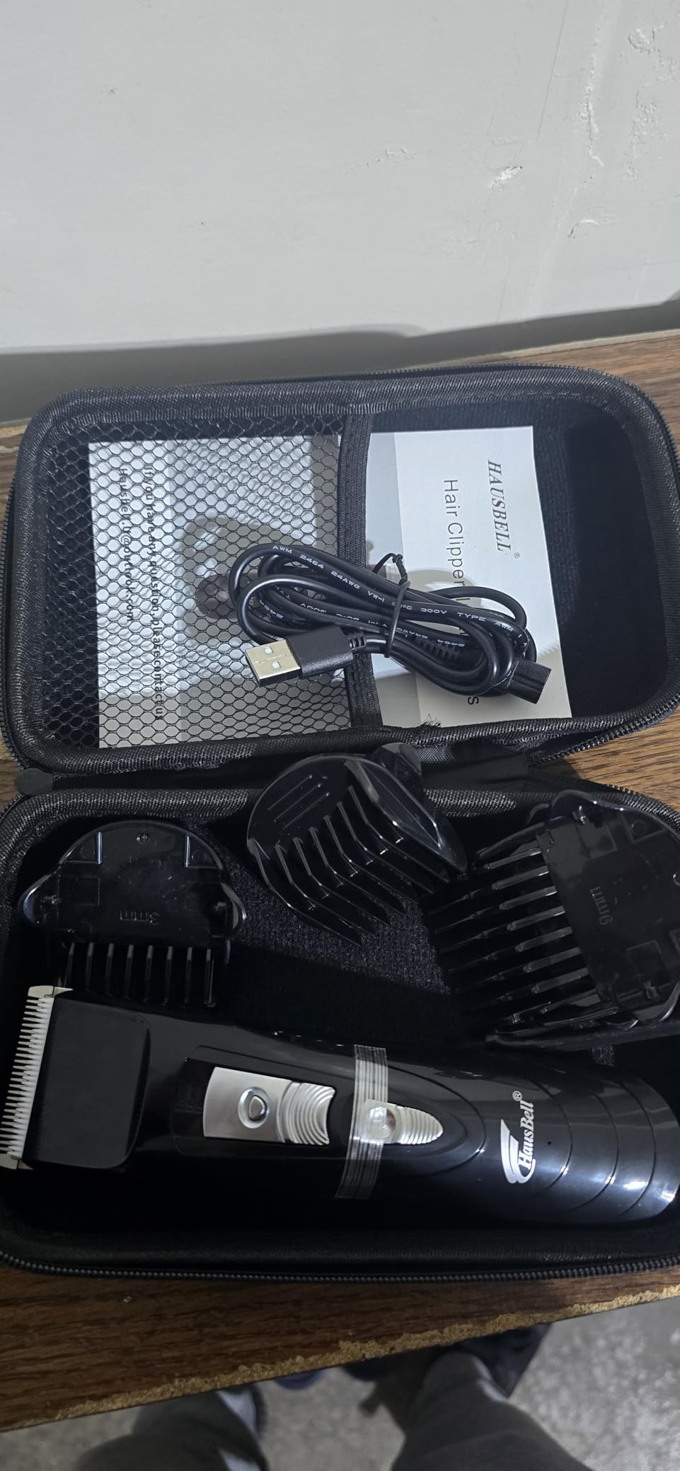 HAUSBELL Cordless Rechargeable Hair Clippers for Men, Women & Kids - Adjustable 4-Position Blade, Beard Trimmer, Professional Home Hair Cutting Kit with Travel Case, Barber Clippers customer photo 1
