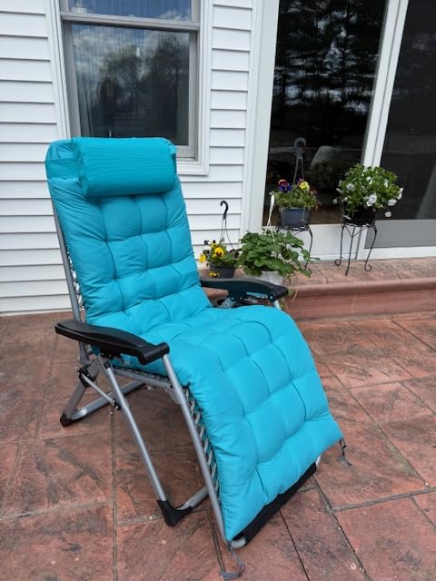 Suteck Oversized Zero Gravity Chair,33In XXL Outdoor Recliner Chair w/Removable Cushion&Headrest, Camping Lounge Chair w/Upgraded Lock&Footrest, Reclining Patio Chairs for Indoor Outdoor,500LBS customer photo 1