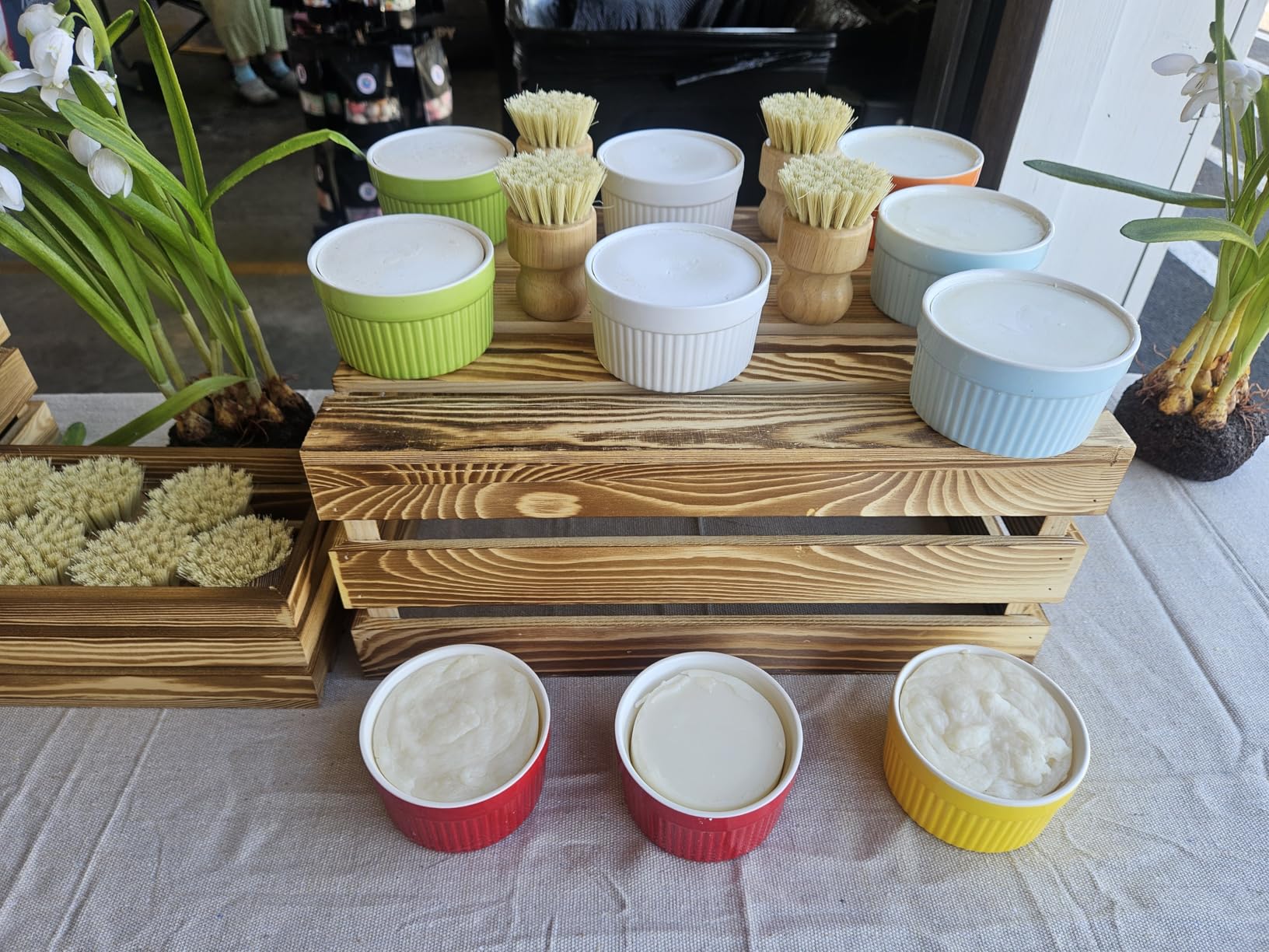 Wooden Crates for Display 6 Pack Rustic Nesting Wooden Basket with Handle, Decorative Farmhouse Wood Crate for Storage and Container, 6 Size Wood Basket Decor Boxes customer photo 1