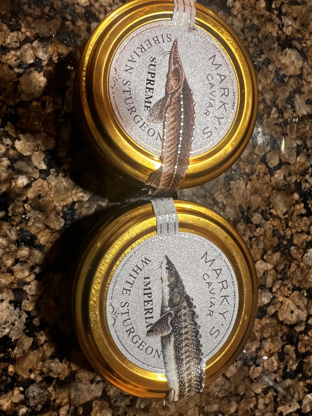 MARKY'S Curated Caviar Tasting Gift Set - 0.5 oz / 14 g (Pack of 4) x Kaluga Royal Amber, Royal Amber Osetra, Hackleback, Siberian Sturgeon - Caviar Blini - Creme Fraiche - Serving Set - Spoon, Plate & Tin Opener - Comes with Cooler Gift Bag customer photo 1